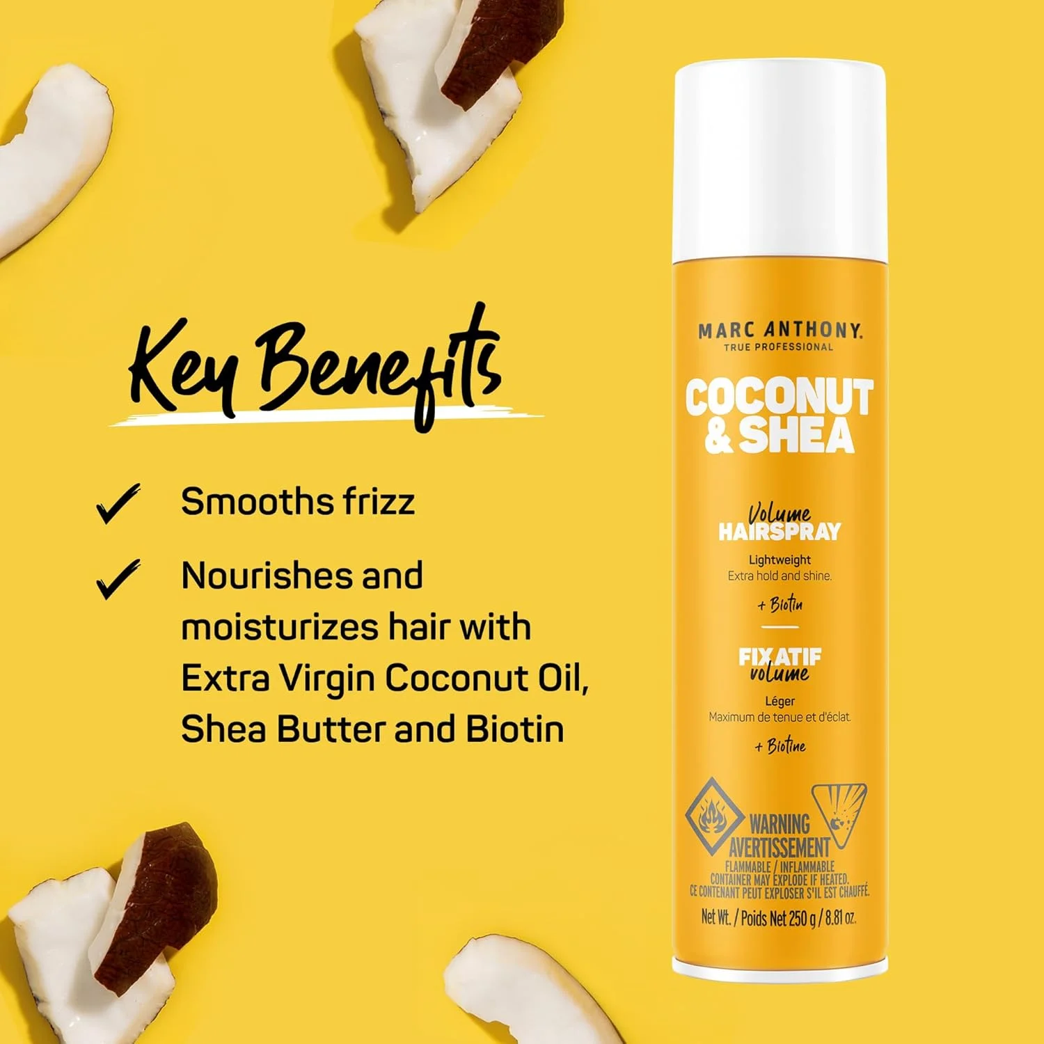 اسپری مو روغن نارگیل و شی باتر مارک آنتونی 260 میلی لیتر