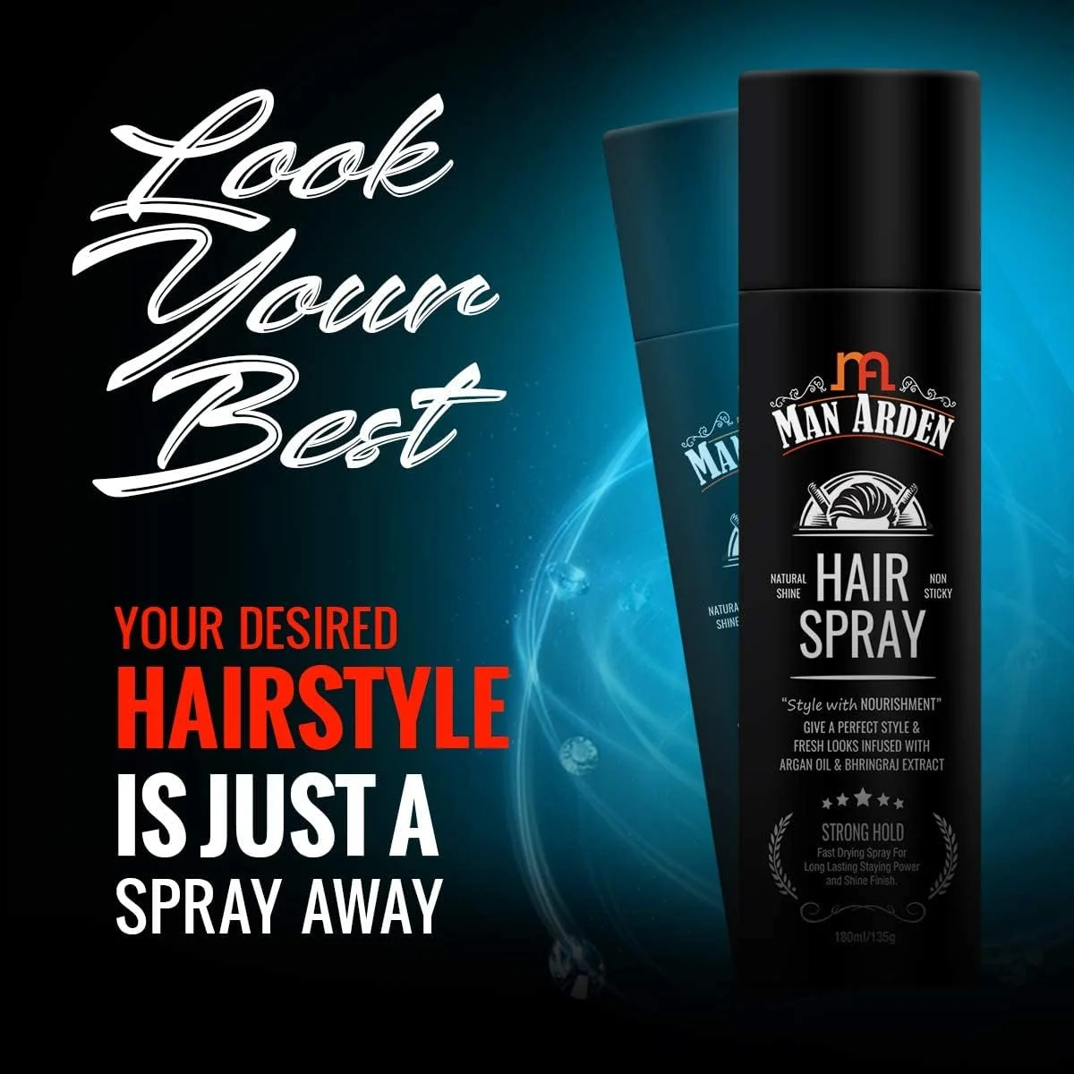 اسپری مو مردانه آردن - حالت دهنده قوی، حالت دهی همراه با تغذیه - روغن آرگان و برینگراج، 180 میلی لیتر بسته 3 عددی اسپری مو مردانه آردن - حالت دهنده قوی، حالت دهی همراه با تغذیه - روغن آرگان و برینگراج، 180 میلی لیتر بسته 3 عددی