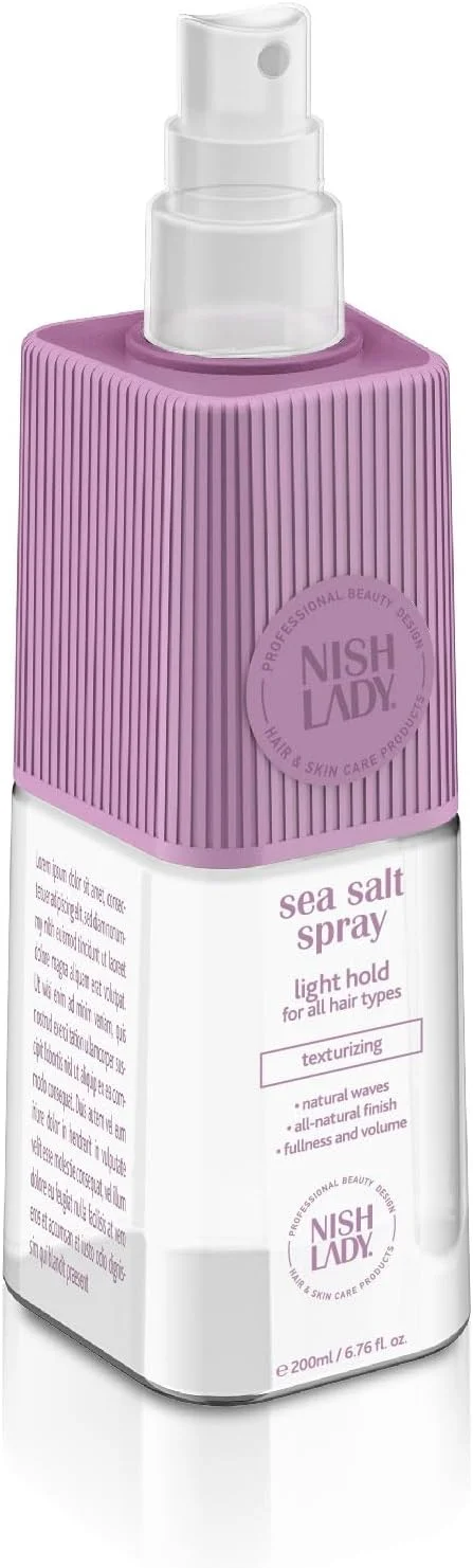 اسپری نمک دریایی نیش لیدی - حالت دهنده ملایم و بافت دهنده برای ایجاد موج و حجم طبیعی (200 میلی لیتر)