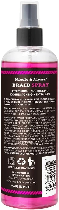 اسپری مو نیکول و آلیسا برای بافت مو، 295 میلی لیتر - درخشان کننده، طراوت بخش، مرطوب کننده، تسکین دهنده خارش، درخشش فوق العاده اسپری مو نیکول و آلیسا برای بافت مو، 295 میلی لیتر - درخشان کننده، طراوت بخش، مرطوب کننده، تسکین دهنده خارش، درخشش فوق العاده