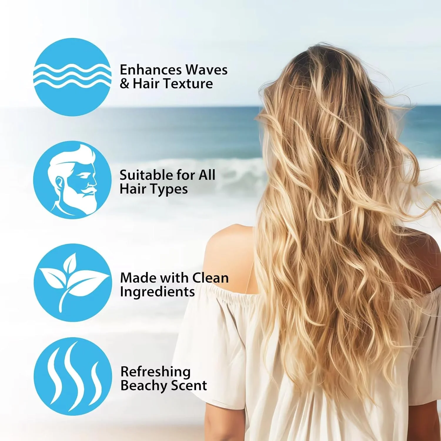 اسپری نمک دریایی مو نیکیتا ویوی مناسب آقایان و بانوان 150 میلی لیتر، اسپری بافت دهنده مو، حالت دهنده مو برای حجم و ضخامت، اسپری آب نمک، اسپری موج ساحلی، افزایش درخشندگی مو، نگهدارندگی ملایم و درخشش طبیعی