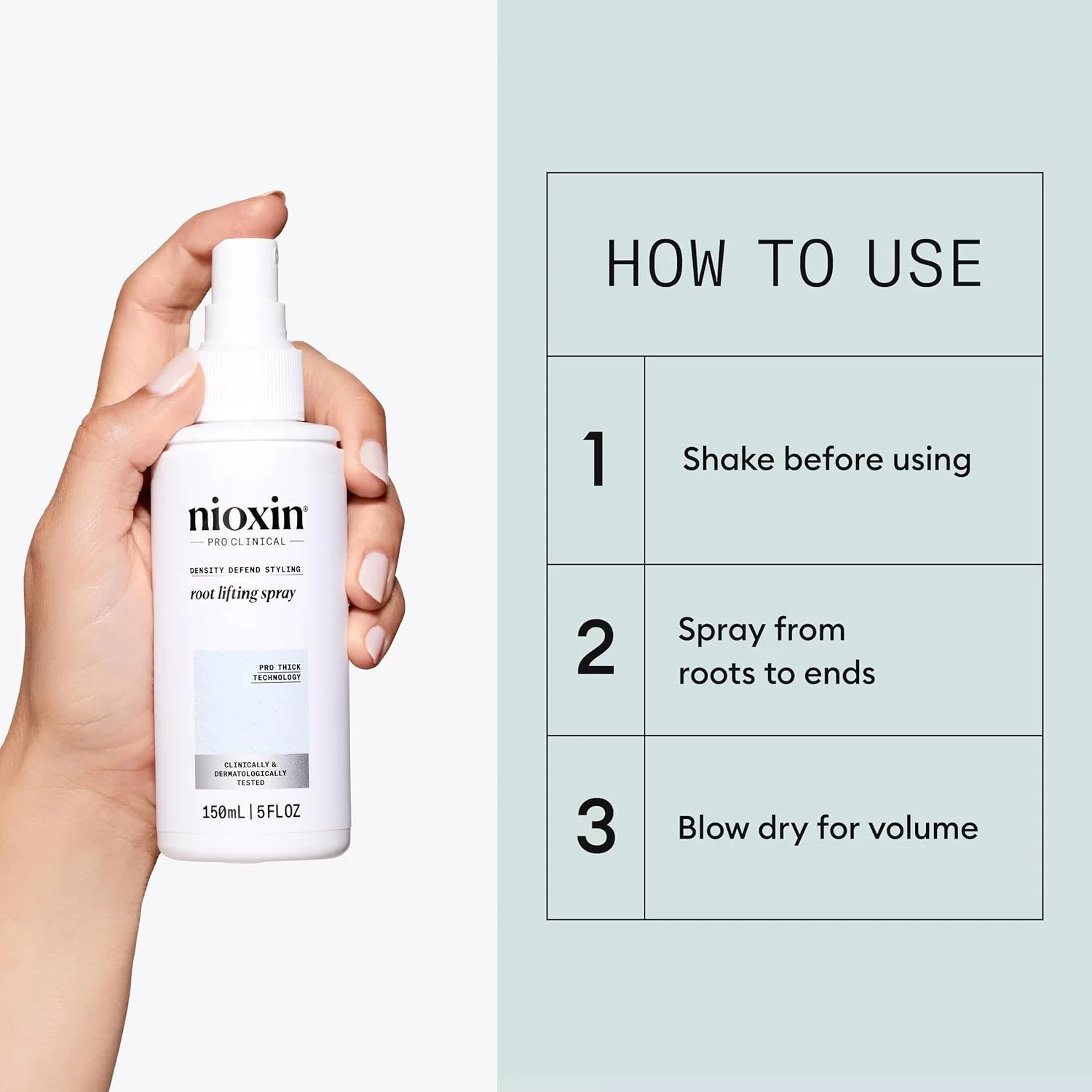 اسپری حجم دهنده و محافظت کننده ریشه مو نیوکسین - اسپری ضخیم کننده مو، 150 میلی لیتر (بسته بندی ممکن است متفاوت باشد)