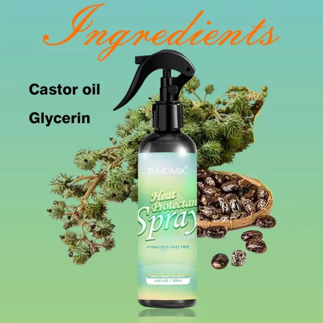 اسپری محافظ حرارت مو نیکیتا ویوی 200 میلی لیتر، اسپری محافظ حرارتی آبرسان و ضد وز برای صاف کردن مو و افزودن درخشش، ترمیم موهای آسیب دیده با روغن کرچک، آبرسانی و باز کردن گره مو