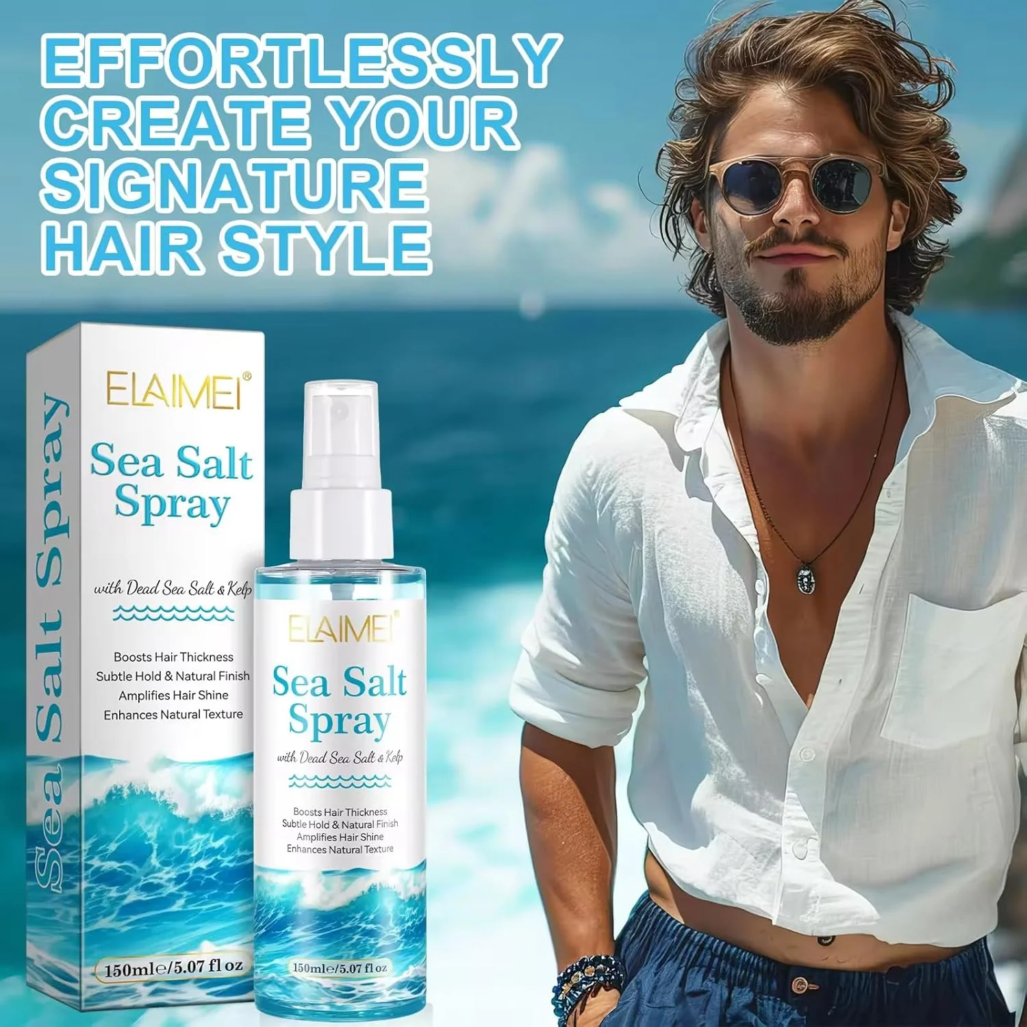 اسپری نمک دریایی مو نیکیتا ویوی مناسب آقایان و بانوان 150 میلی لیتر، اسپری بافت دهنده مو، حالت دهنده مو برای حجم و ضخامت، اسپری آب نمک، اسپری موج ساحلی، افزایش درخشندگی مو، نگهدارندگی ملایم و درخشش طبیعی