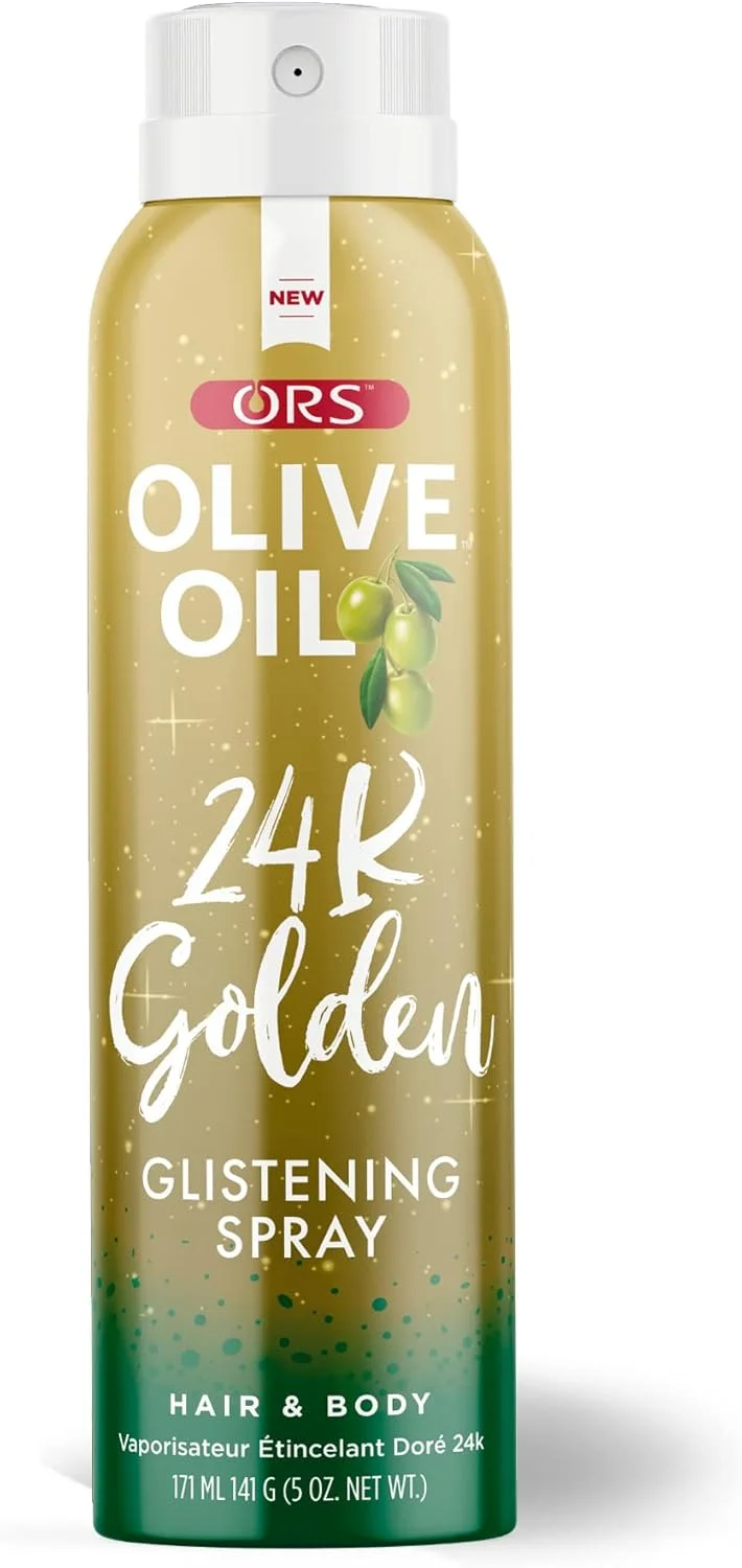 اسپری درخشان کننده مو و بدن حاوی روغن زیتون ORS مدل Style & Shine 24k Golden Glistening Spray با ذرات طلایی (148 میلی لیتر)
