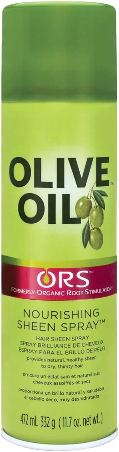 اسپری براق کننده مو روغن زیتون ORS حجم 450 میلی لیتر | برای درخشندگی طبیعی، غیر چرب و درخشان | فرمول اصلی برای تغذیه و مرطوب کردن موهای خشک و کدر