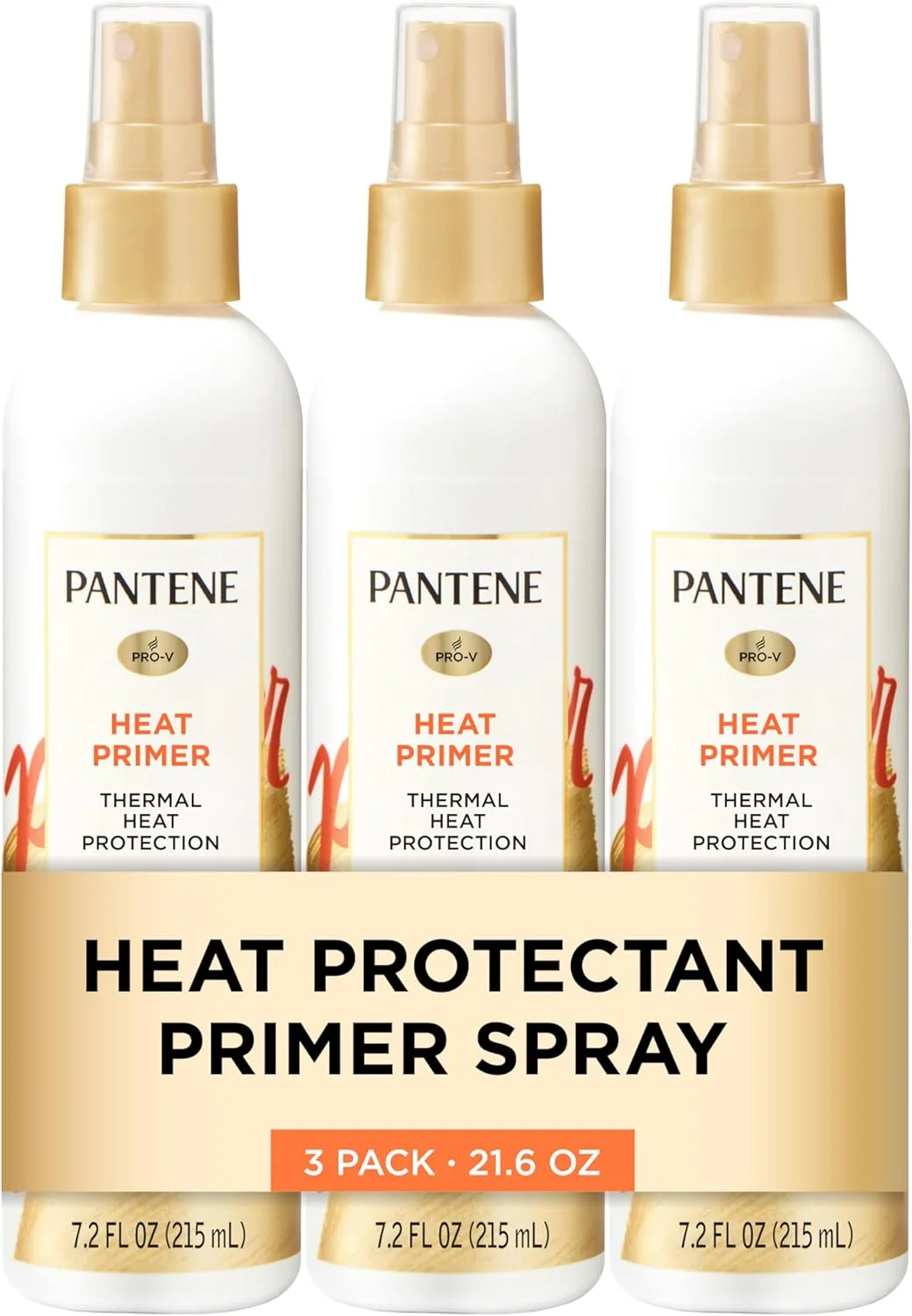 اسپری محافظ حرارتی مو Pantene Pro-V، پرایمر حرارتی برای مو، بسته 3 عددی، مجموعا 640 میلی لیتر