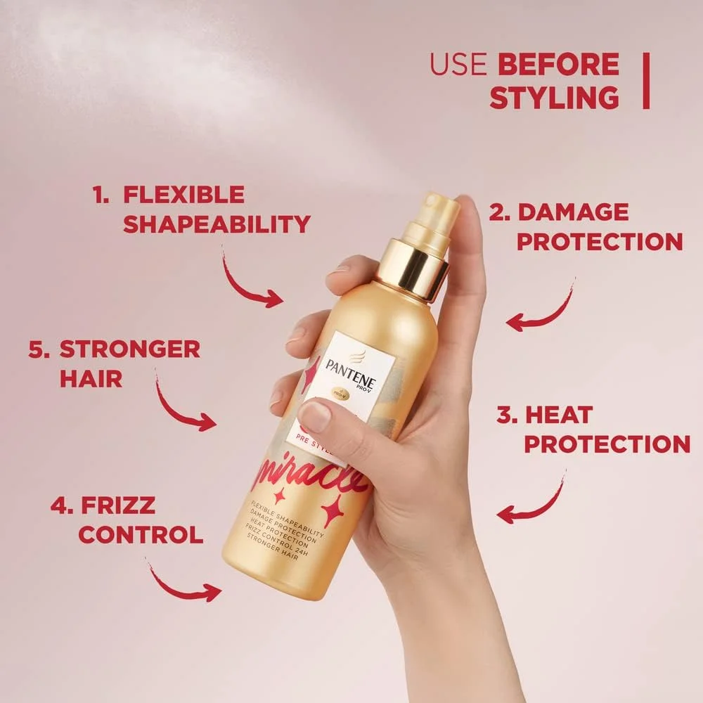 اسپری محافظت از حرارت مو پنتن، نرم کننده مو، 5 در 1، 200 میلی لیتر، اسپری حالت دهنده مو، پرایمر، حالت دهنده، محافظت کننده و مغذی مو اسپری محافظت از حرارت مو پنتن، نرم کننده مو، 5 در 1، 200 میلی لیتر، اسپری حالت دهنده مو، پرایمر، حالت دهنده، محافظت کننده و مغذی مو