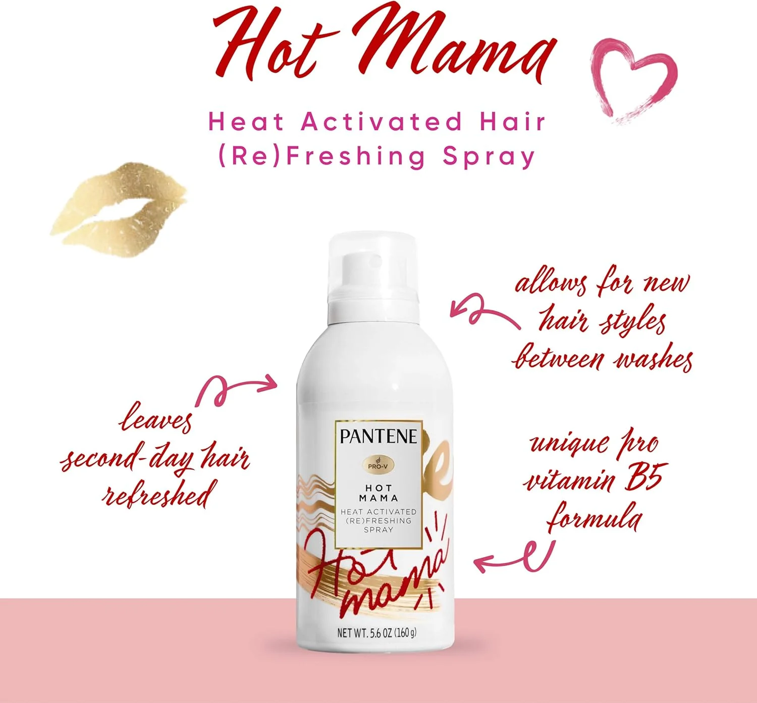 اسپری طراوت بخش موی فعال شده با حرارت Pantene Pro-V Hot Mama، ۱۴۷ میلی لیتر اسپری طراوت بخش موی فعال شده با حرارت Pantene Pro-V Hot Mama، ۱۴۷ میلی لیتر