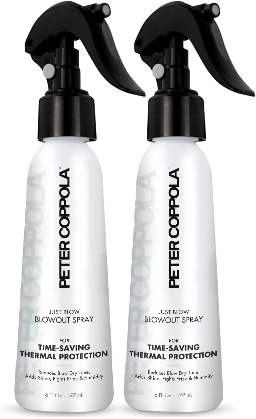 اسپری خشک کننده مو پیتر کوپولا Just Blow - محافظت از حرارت - صاف کننده انواع مو، نرم کننده و درخشان کننده (177 میلی لیتر، 2 عددی)