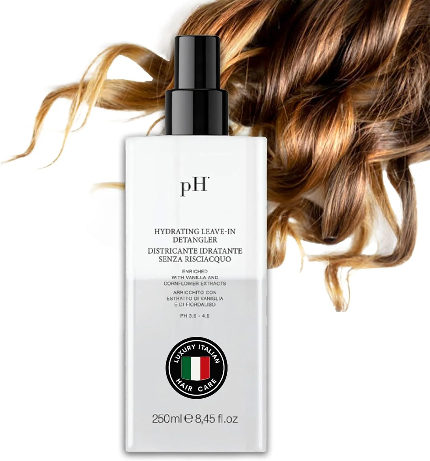 اسپری باز کننده گره مو pH PURE HAIR Labs، اسپری مرطوب کننده و نرم کننده مو، 250 میلی لیتر