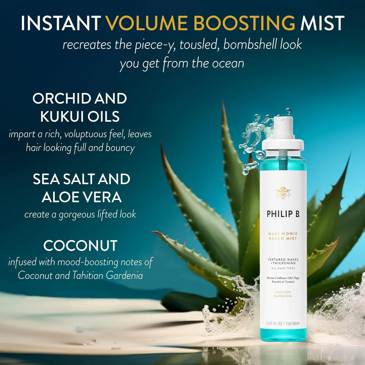 اسپری حجم دهنده و ضخیم کننده مو فیلیپ بی. مائویی واوی، 150 میلی لیتر اسپری حجم دهنده و ضخیم کننده مو فیلیپ بی. مائویی واوی، 150 میلی لیتر