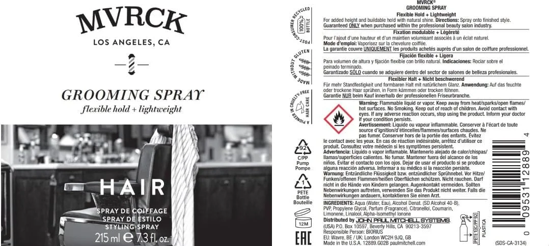 اسپری حالت دهنده مو پل میچل Mvrck حجم 215 میلی لیتر