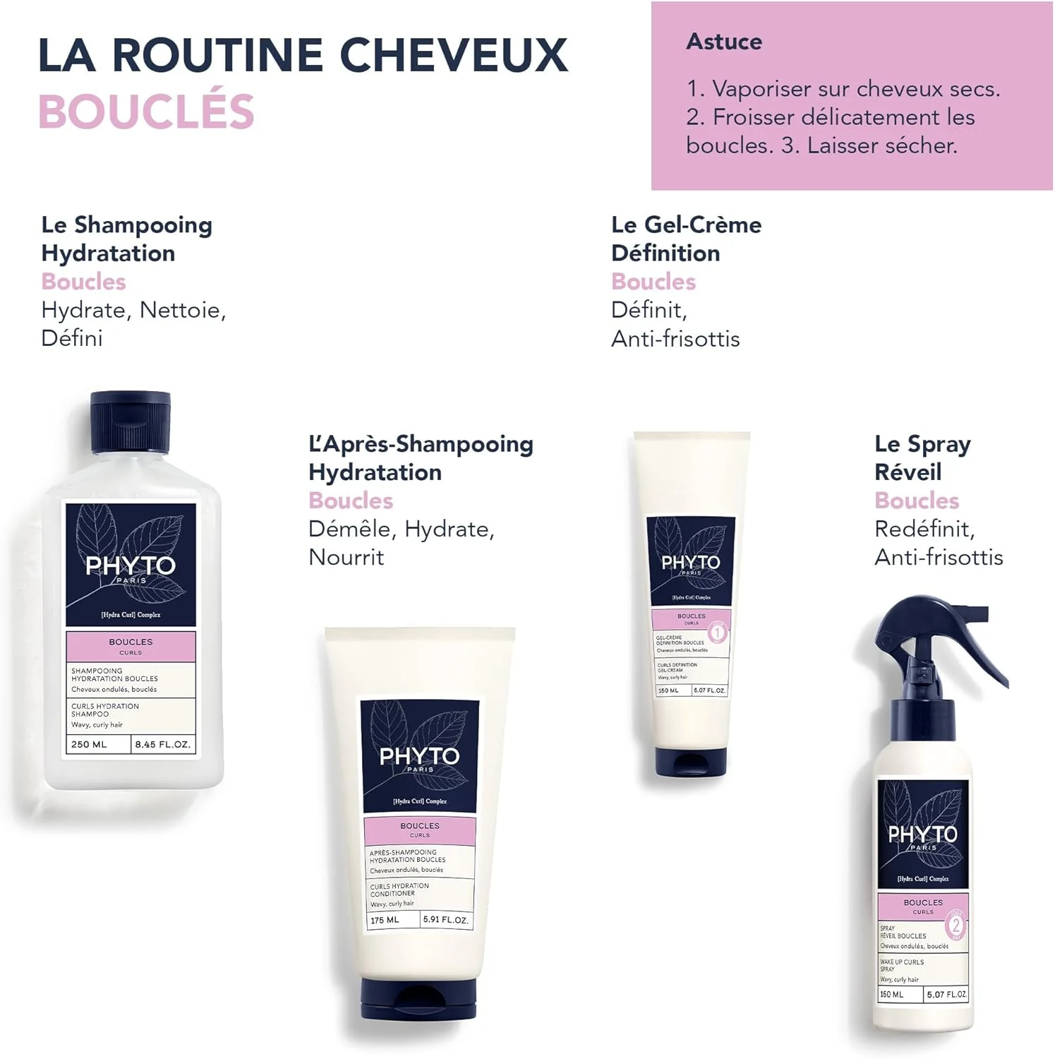 اسپری فیتو برای موهای فر - مناسب موهای موج دار و فر نوع 2A تا 3A - بازتعریف فرها بین 2 بار شستشو - 150 میلی لیتر