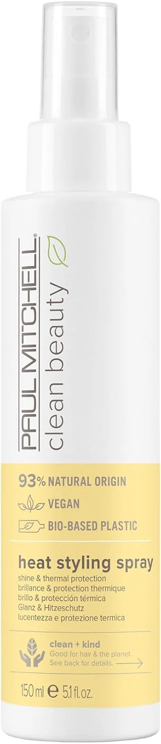 اسپری محافظ حرارت مو پل میچل کلین بیوتی - اسپری محافظ حرارت وگان برای انواع مو، اسپری محافظ حرارت برای نگهداری ملایم 150 میلی لیتر