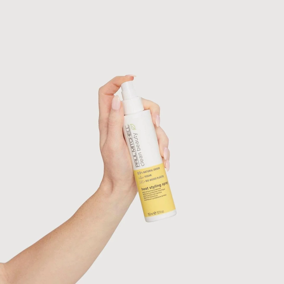 اسپری محافظ حرارت مو پل میچل کلین بیوتی - اسپری محافظ حرارت وگان برای انواع مو، اسپری محافظ حرارت برای نگهداری ملایم 150 میلی لیتر