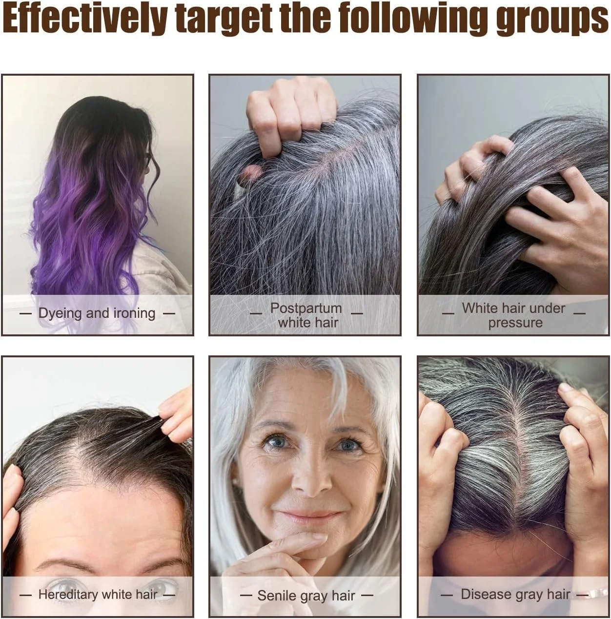 اسپری اسانس گیاهی معکوس کننده موهای سفید، اسپری مو اسانس گیاهی، اسپری مو اسانس گیاهی، اسپری نرم کننده مو مغذی طبیعی و ارگانیک (1 عدد)