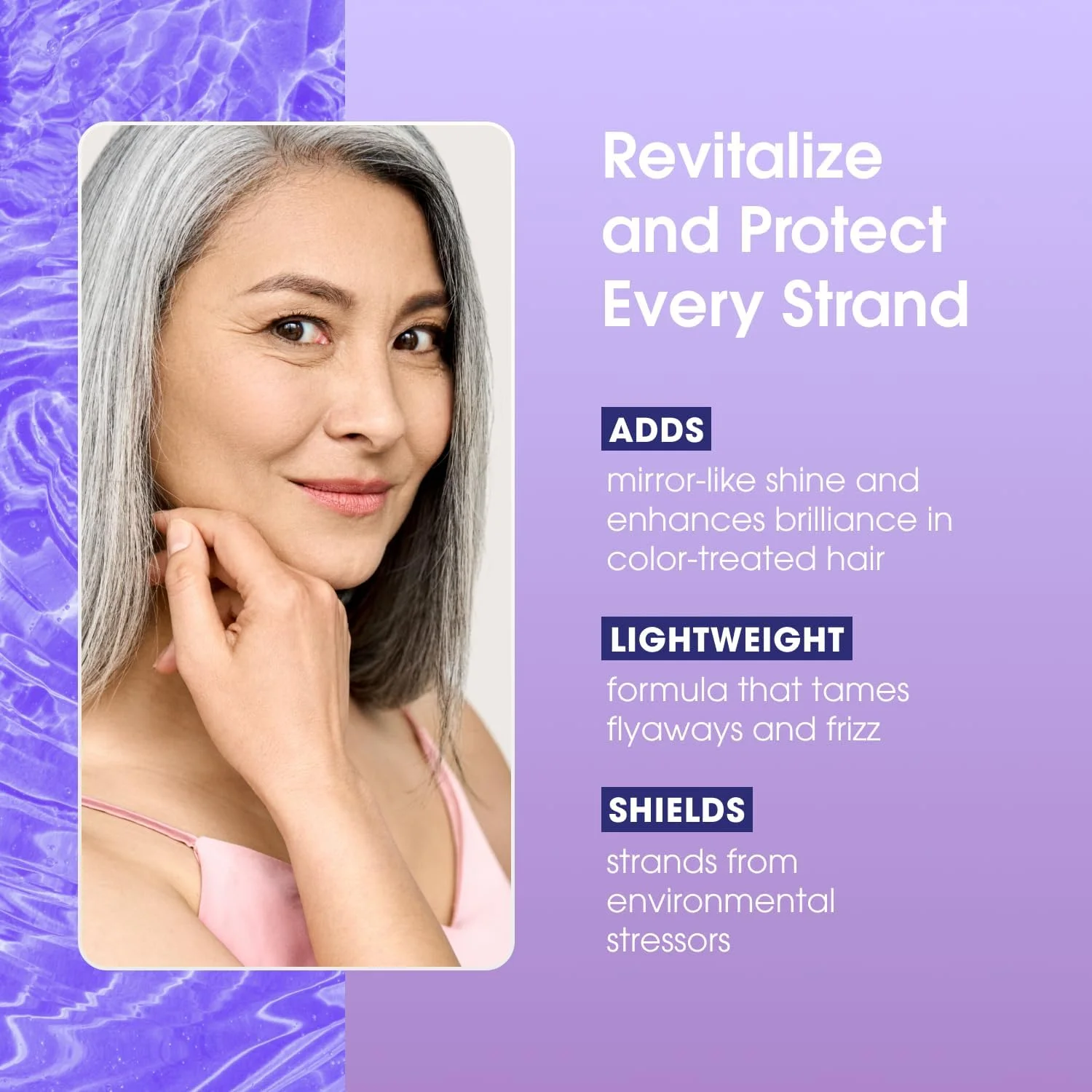 اسپری درخشان کننده مو وان اِن اونلی شاین سیلور آلترا، درخشندگی و روشنایی را به موهای سفید، خاکستری، دکلره شده، هایلایت شده یا بلوند باز می گرداند، فورا موهای خشک را احیا می کند، از محو شدن رنگ مو جلوگیری می کند، 118 میلی لیتر اسپری درخشان کننده مو وان اِن اونلی شاین سیلور آلترا، درخشندگی و روشنایی را به موهای سفید، خاکستری، دکلره شده، هایلایت شده یا بلوند باز می گرداند، فورا موهای خشک را احیا می کند، از محو شدن رنگ مو جلوگیری می کند، 118 میلی لیتر