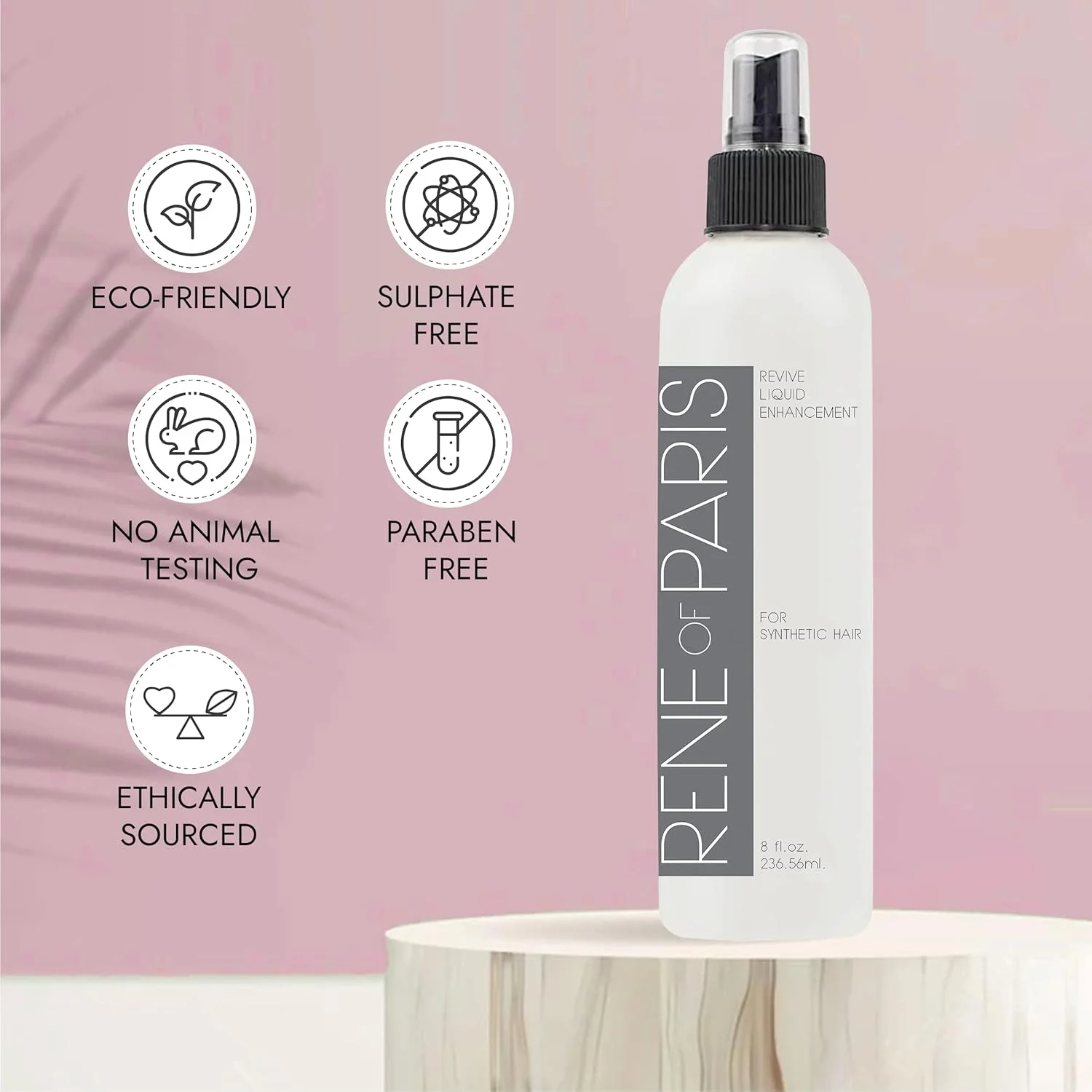 مایع احیا کننده موهای مصنوعی رنه آف پاریس، اسپری 236 میلی لیتری