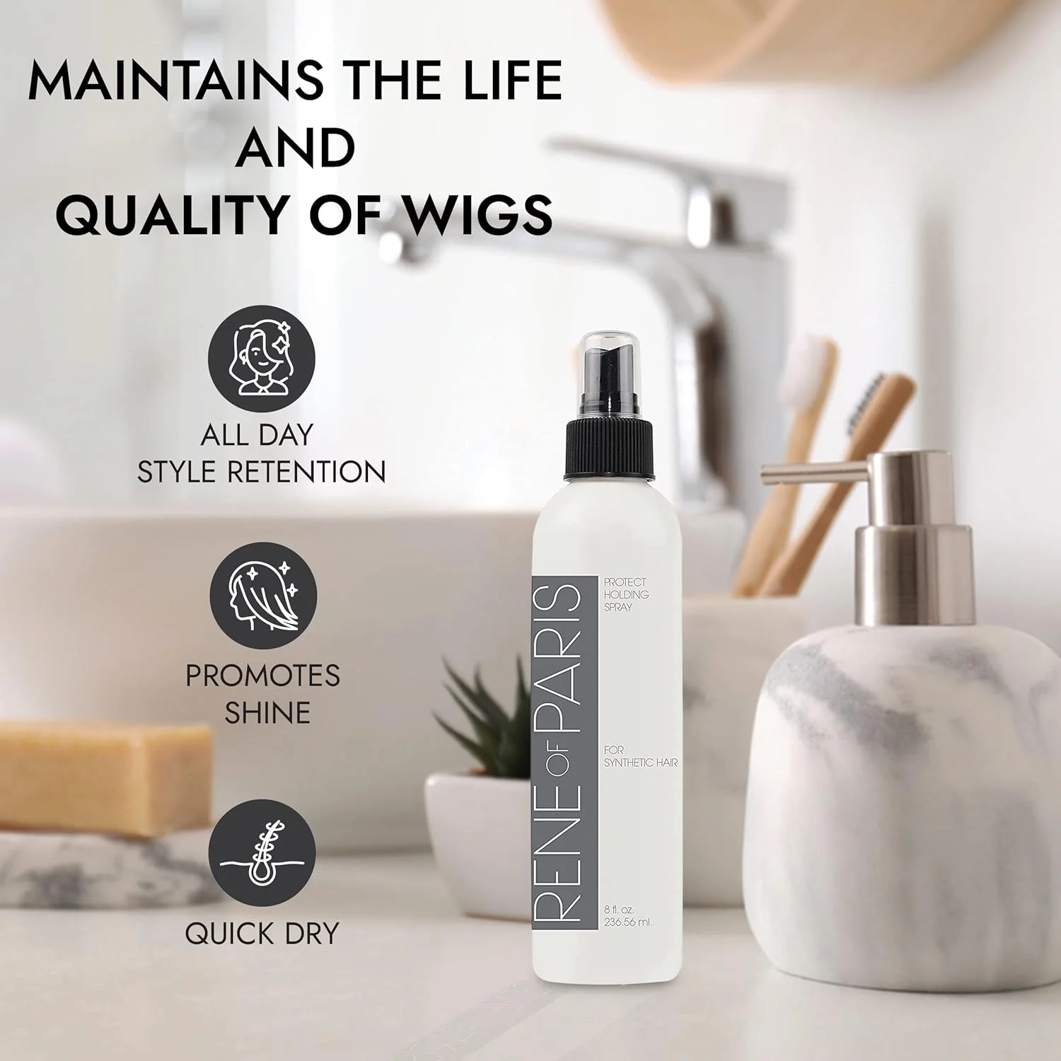 اسپری مو Rene of Paris - اسپری حالت دهنده برای کلاه گیس مصنوعی - محصولات حالت دهنده مو برای کلاه گیس مصنوعی - اسپری مو برای حالت دادن به مو با قدرت نگهداری فوق العاده - اسپری مو 240 میلی لیتری با قدرت نگهداری فوق العاده - لوازم جانبی کلاه گیس اسپری مو Rene of Paris - اسپری حالت دهنده برای کلاه گیس مصنوعی - محصولات حالت دهنده مو برای کلاه گیس مصنوعی - اسپری مو برای حالت دادن به مو با قدرت نگهداری فوق العاده - اسپری مو 240 میلی لیتری با قدرت نگهداری فوق العاده - لوازم جانبی کلاه گیس