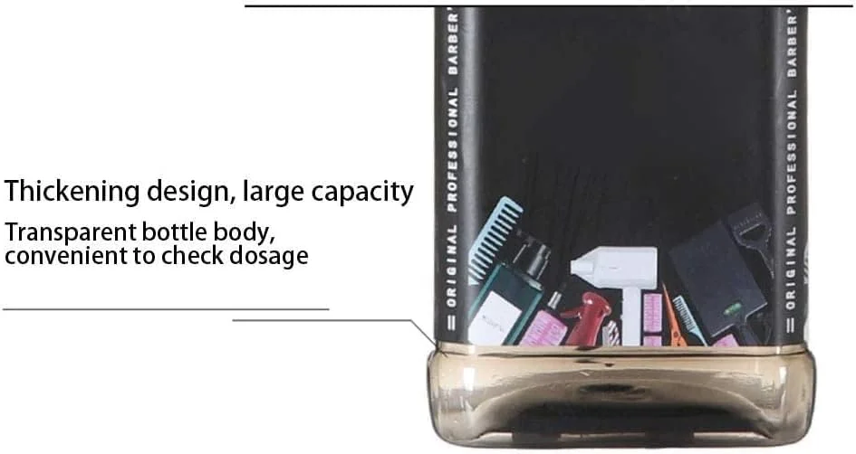 بطری اسپری آرایشگری، بطری اسپری پلاستیکی قابل استفاده مجدد و خالی برای آرایش مو، آرایشگر، سالن، گیاه (مشکی)