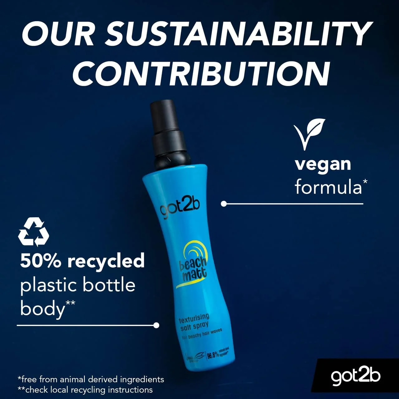 اسپری موی نمکی مات کننده مو شوارتسکف گات تو بی بیچ، ایجاد کننده موج و بافت با ظاهری مات، 200 میلی لیتر