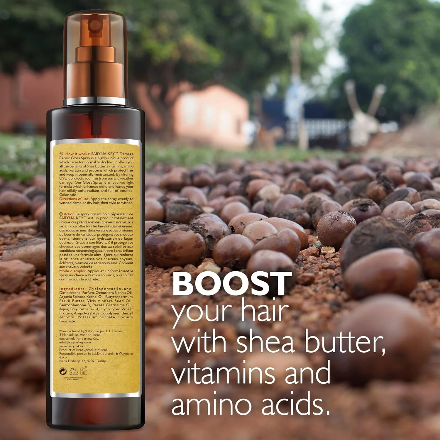 اسپری براق کننده ترمیم کننده مو سارینا کی - کره شی غنی از ویتامین های A، E و F، آمینو اسیدها و کراتین، نرمی ابریشمی، انعطاف پذیری و درخشندگی را برای موها تضمین می کند. اسپری براق کننده ترمیم کننده مو سارینا کی - کره شی غنی از ویتامین های A، E و F، آمینو اسیدها و کراتین، نرمی ابریشمی، انعطاف پذیری و درخشندگی را برای موها تضمین می کند.