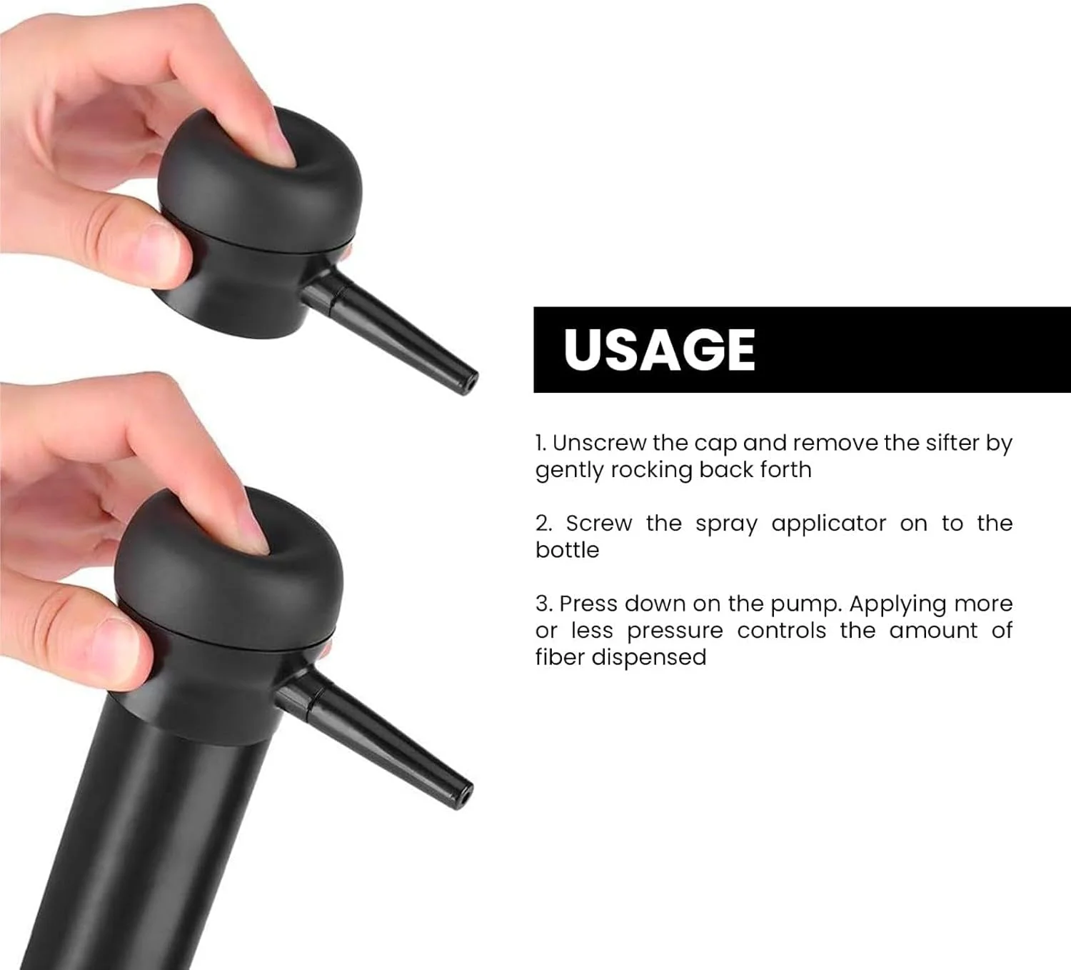 اسپری موی پرپشت کننده فایبر اسکار، پمپ پخش کننده، مناسب آقایان و بانوان، سایز کوچک اسپری موی پرپشت کننده فایبر اسکار، پمپ پخش کننده، مناسب آقایان و بانوان، سایز کوچک