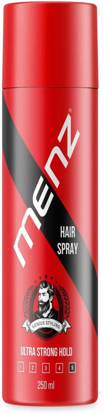 اسپری حالت دهنده موی مردانه Menz، اسپری نگهدارنده مو، اسپری مو برای مردان، اسپری نگهدارنده برای حالت دادن به مو، مقاومت فوق العاده قوی در برابر رطوبت، با پرداخت نهایی آمازون 250 میلی لیتر (بسته 1 عددی)