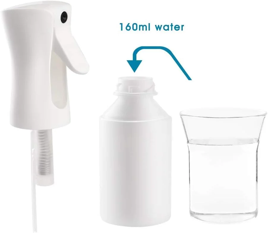 بطری اسپری Uervoton برای آرایشگاه، بطری مه پاش آب، بطری اسپری خالی، بطری اسپری مو، بطری اسپری آب خالی آرایش مو، 160 میلی لیتر - سفید