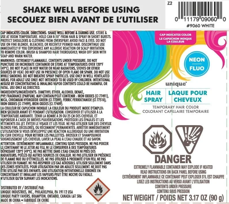 اسپری موی منحصربفرد ۴.۵oz سفید نئون اسپری موی منحصربفرد ۴.۵oz سفید نئون