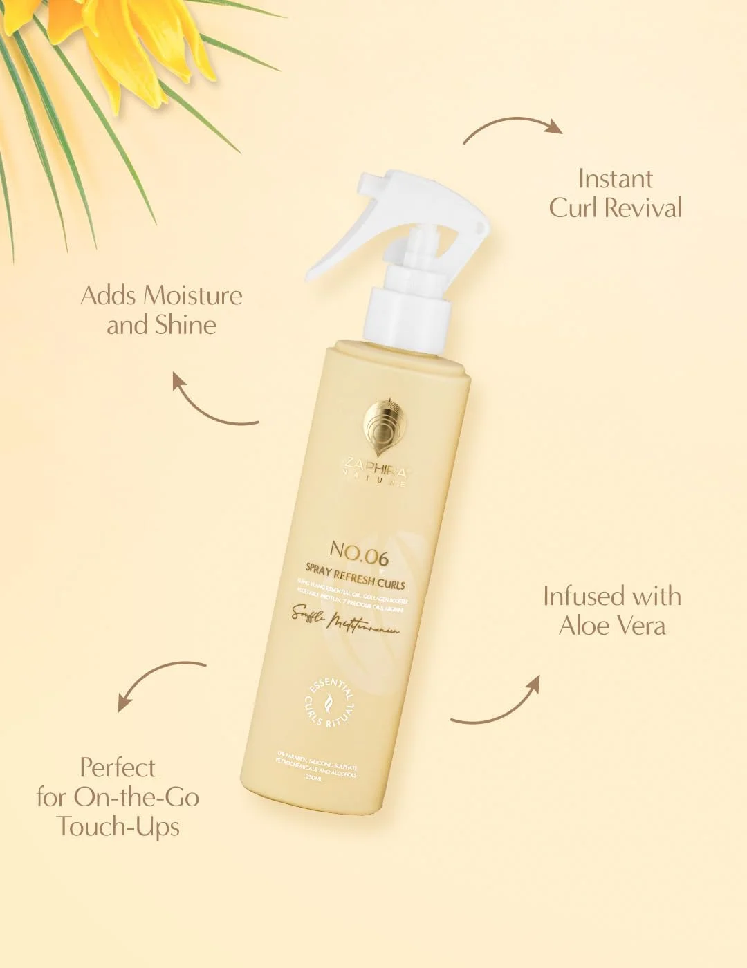 اسپری احیا کننده و نرم کننده مو فر زفیرا نیچر - اسپری احیا کننده و آبرسان موهای فر و موج دار - فرمول سبک، کنترل کننده وز و مغذی - وگان و با مواد اولیه سالم اسپری احیا کننده و نرم کننده مو فر زفیرا نیچر - اسپری احیا کننده و آبرسان موهای فر و موج دار - فرمول سبک، کنترل کننده وز و مغذی - وگان و با مواد اولیه سالم