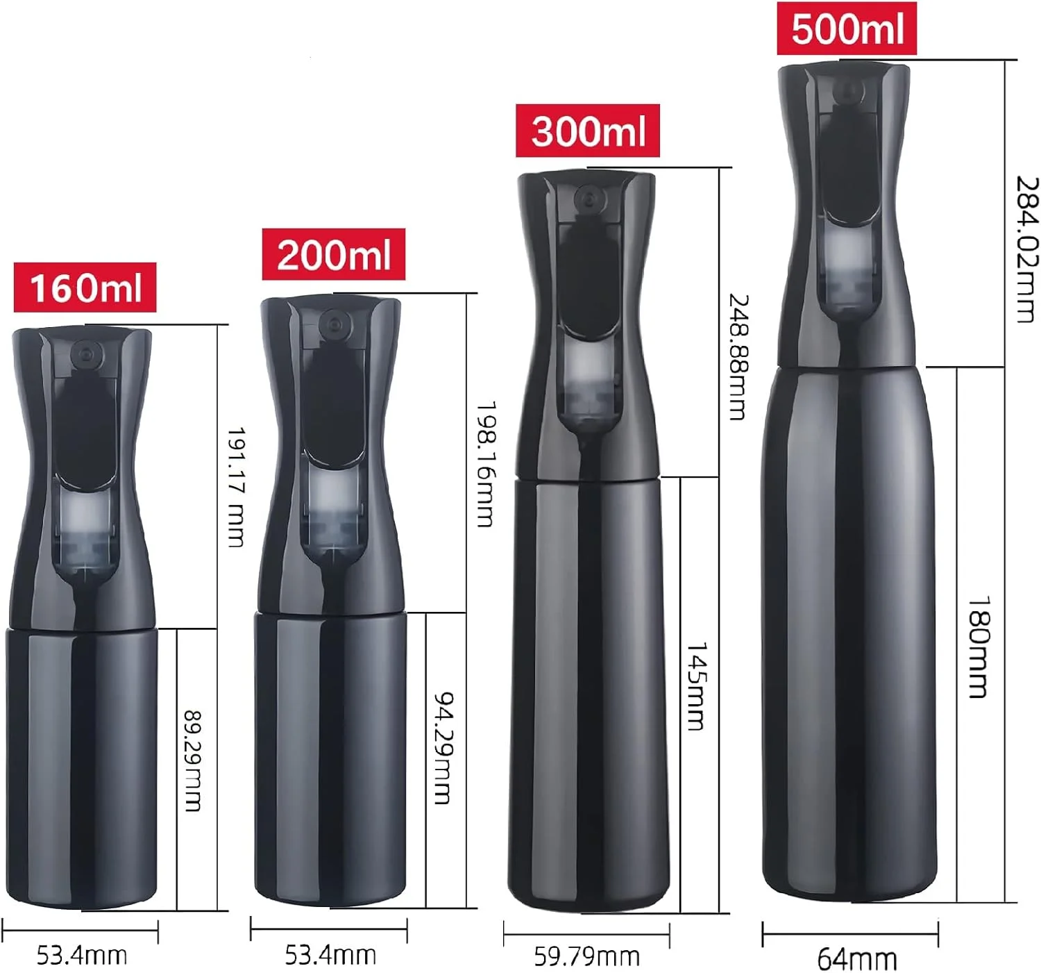 بطری اسپری مو ZHIYE، بطری خالی آبپاش پیوسته، اسپری ریز ذرات معلق برای حالت دادن موهای فر در صبح، حالت دادن مو، گیاهان، حیوانات خانگی، نظافت - 160 میلی لیتر (مشکی) بطری اسپری مو ZHIYE، بطری خالی آبپاش پیوسته، اسپری ریز ذرات معلق برای حالت دادن موهای فر در صبح، حالت دادن مو، گیاهان، حیوانات خانگی، نظافت - 160 میلی لیتر (مشکی)