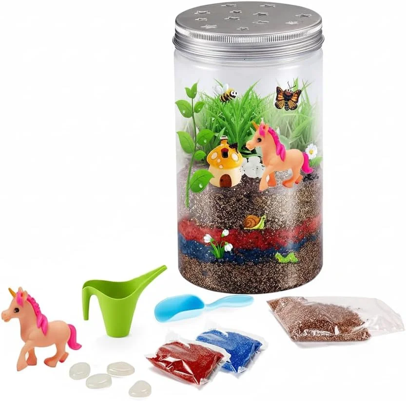 کیت تراریوم تک شاخ آزون برای کودکان، مجموعه کاشت گیاه علمی اسباب بازی باغبانی آموزشی STEM هدیه تولد برای سنین 4-12 پسر دختر