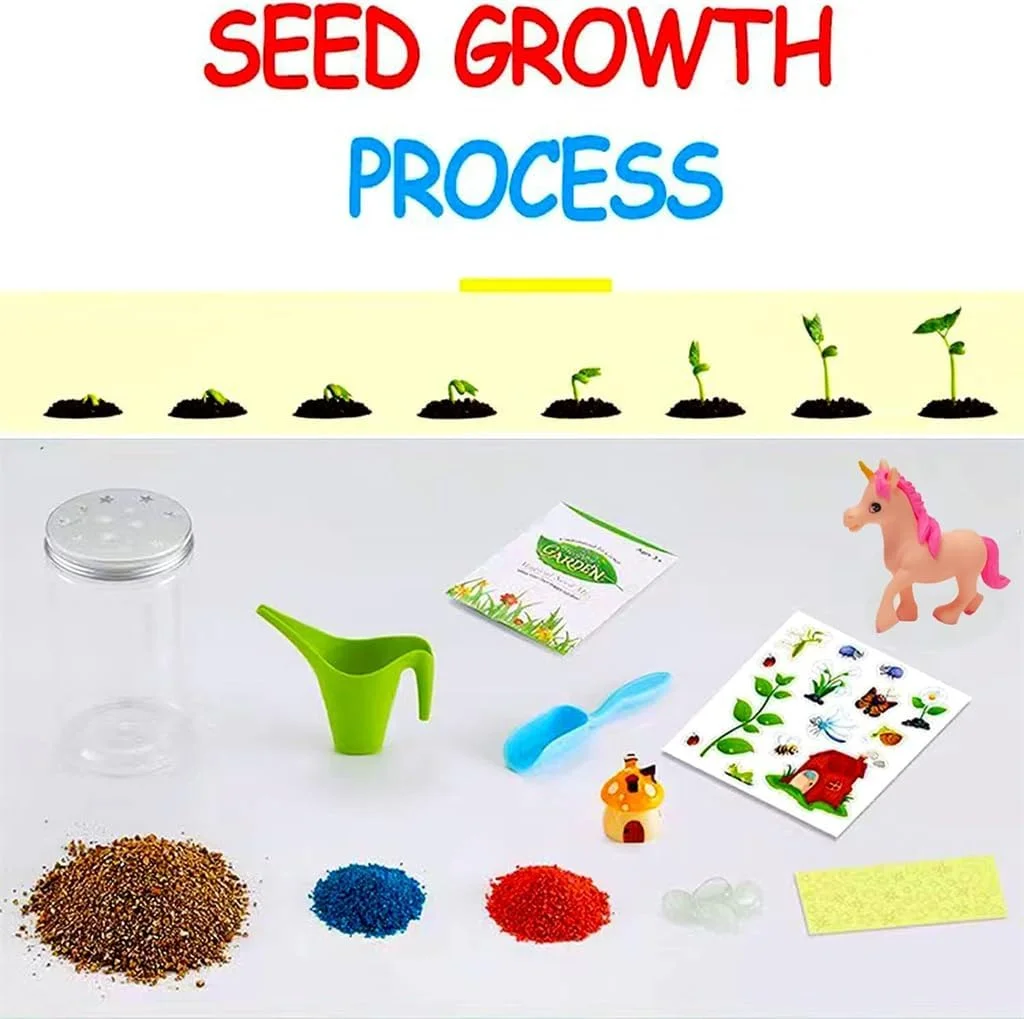 کیت تراریوم تک شاخ آزون برای کودکان، مجموعه کاشت گیاه علمی اسباب بازی باغبانی آموزشی STEM هدیه تولد برای سنین 4-12 پسر دختر