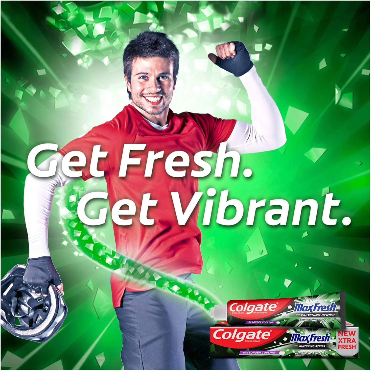 خمیر دندان کلگیت مکس فرش، با نوارهای سفید کننده، خمیر دندان زغالی بامبو 100 میلی لیتر خمیر دندان کلگیت مکس فرش، با نوارهای سفید کننده، خمیر دندان زغالی بامبو 100 میلی لیتر