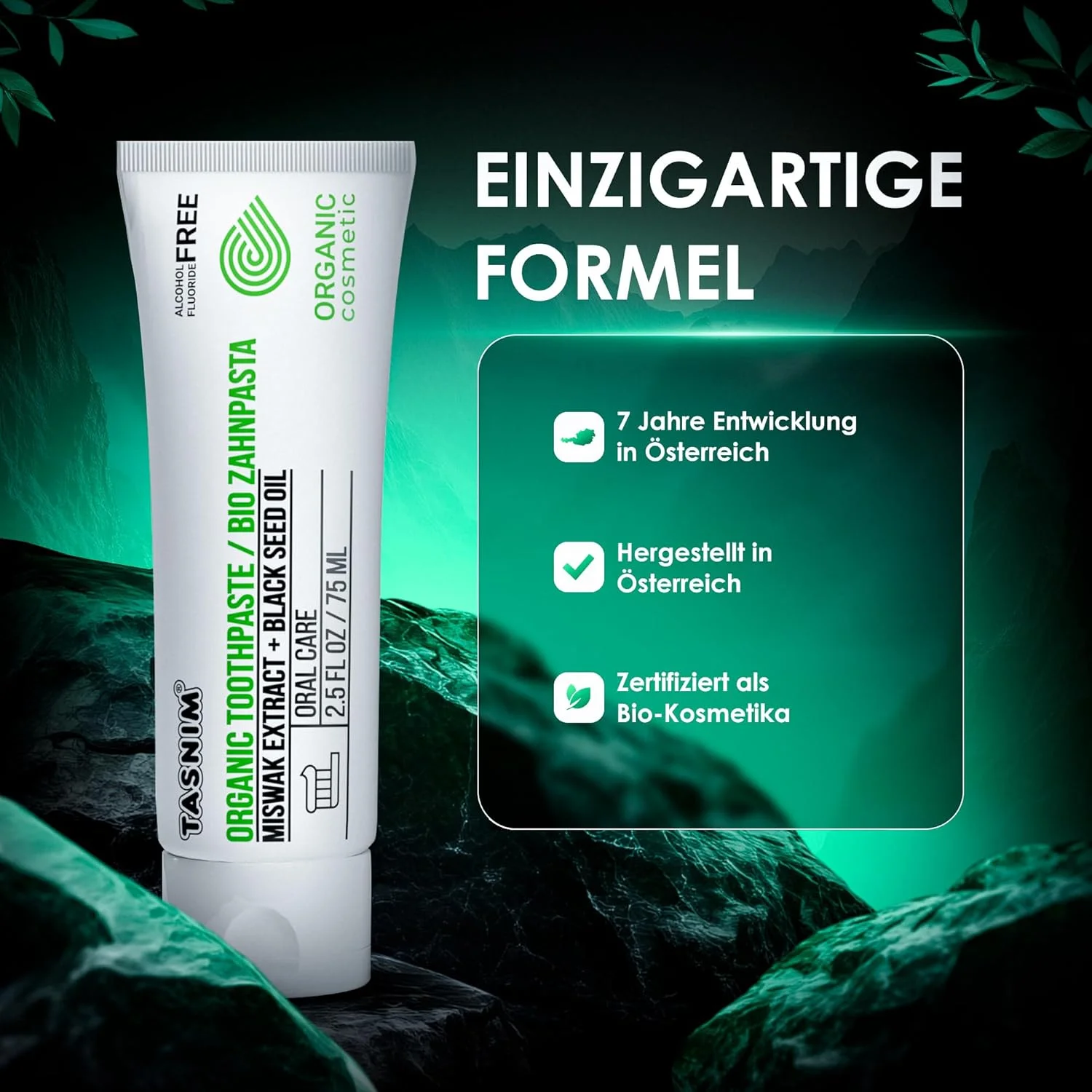 خمیر دندان ارگانیک تسنیم 75 میلی لیتر - خمیر دندان گیاهی طبیعی | بدون فلوراید | مراقبت از دندان های حساس با عصاره مسواک و روغن دانه سیاه ارگانیک | بدون SLS | دارای گواهی ارگانیک خمیر دندان ارگانیک تسنیم 75 میلی لیتر - خمیر دندان گیاهی طبیعی | بدون فلوراید | مراقبت از دندان های حساس با عصاره مسواک و روغن دانه سیاه ارگانیک | بدون SLS | دارای گواهی ارگانیک