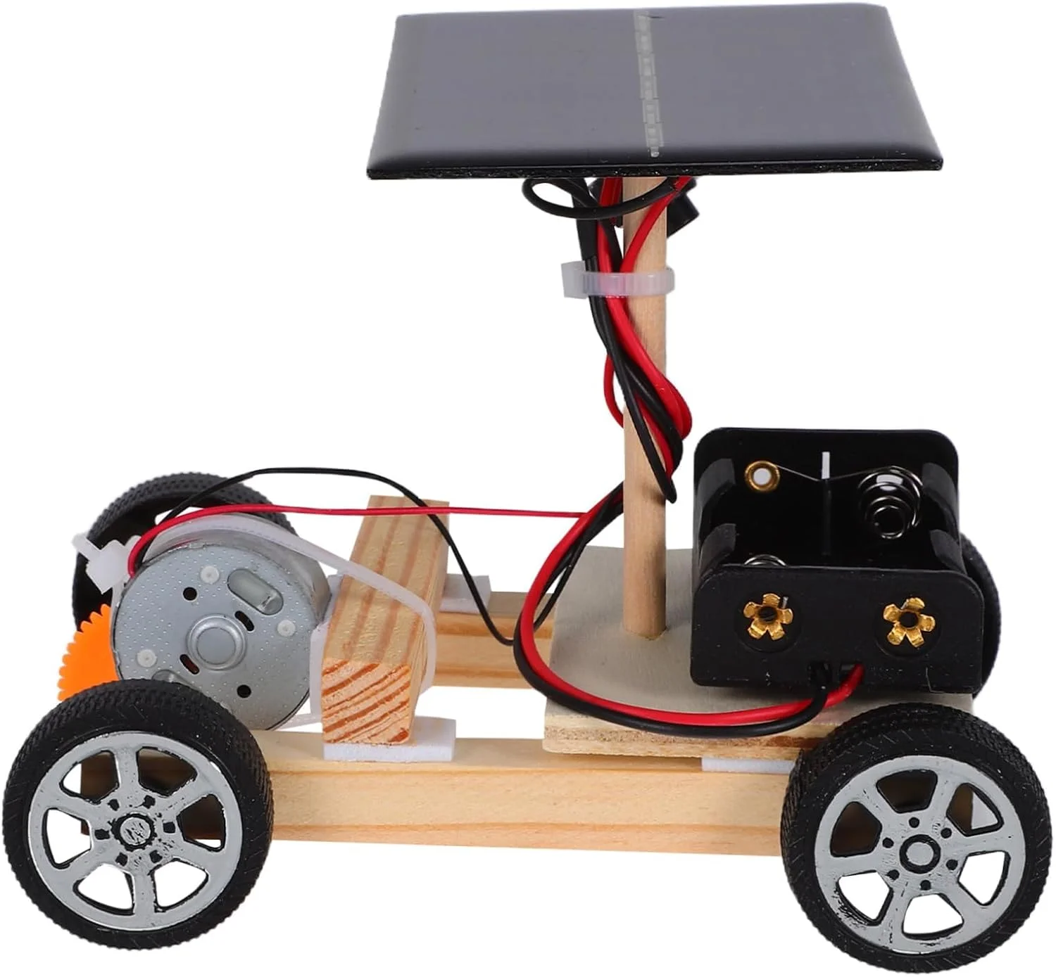 کیت ماشین خورشیدی STEM برای کودکان، پروژه علمی آموزشی DIY، اسباب بازی ربات مهندسی برای پسران و دختران، کیت ساخت ماشین خورشیدی با موتور، چرخ دنده ها و دستورالعمل ها (رنگی)