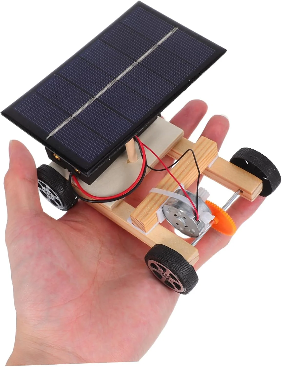 کیت ماشین خورشیدی STEM برای کودکان، پروژه علمی آموزشی DIY، اسباب بازی ربات مهندسی برای پسران و دختران، کیت ساخت ماشین خورشیدی با موتور، چرخ دنده ها و دستورالعمل ها (رنگی)