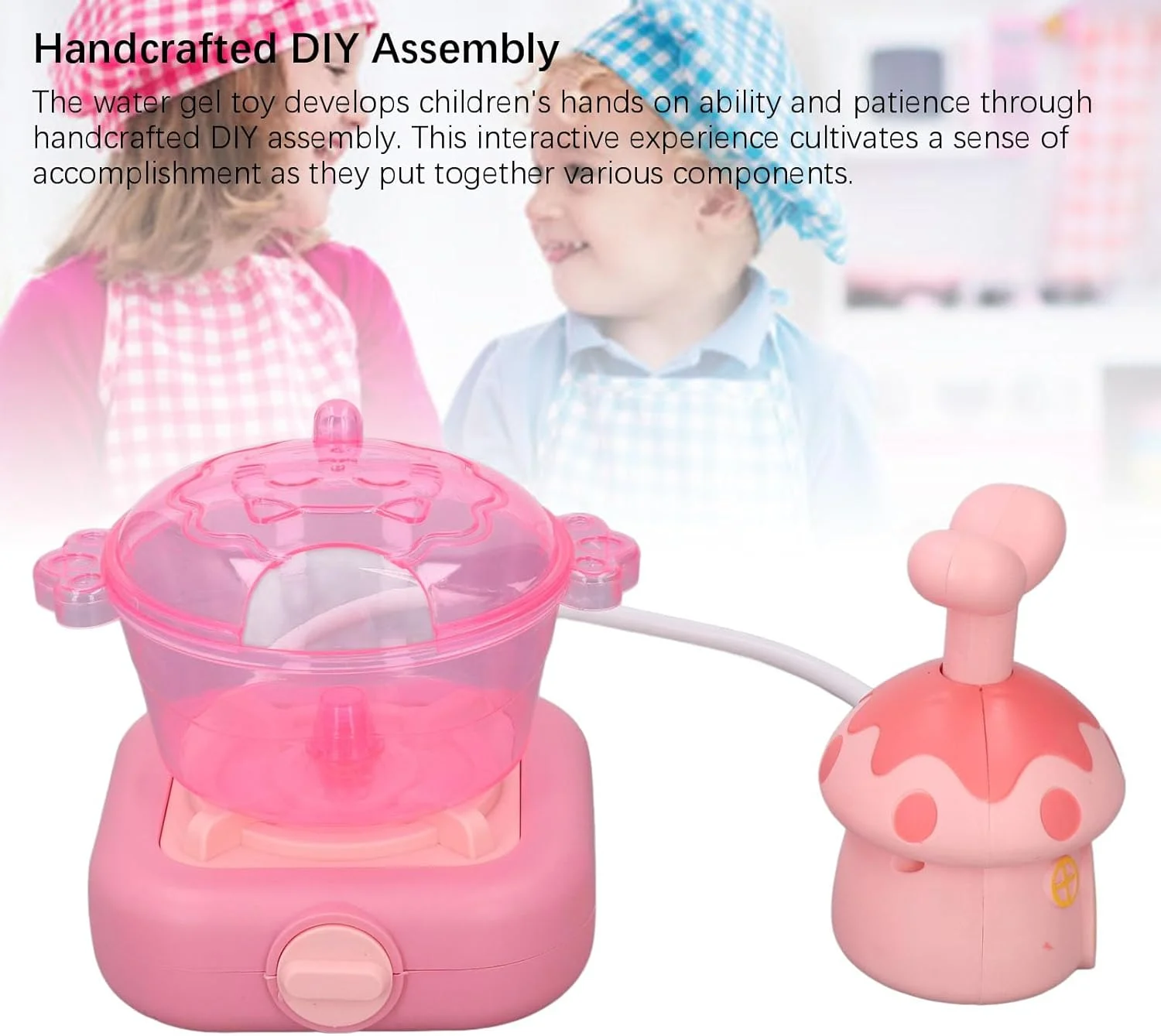 ست ژل آبی اسباب بازی شبیه سازی هات پات POENVFPO با 3 قابلمه برای کودکان 5 سال به بالا، اسباب بازی پلاستیکی بی خطر، کاردستی ژله ای، یادگیری عملی، بازی خانوادگی