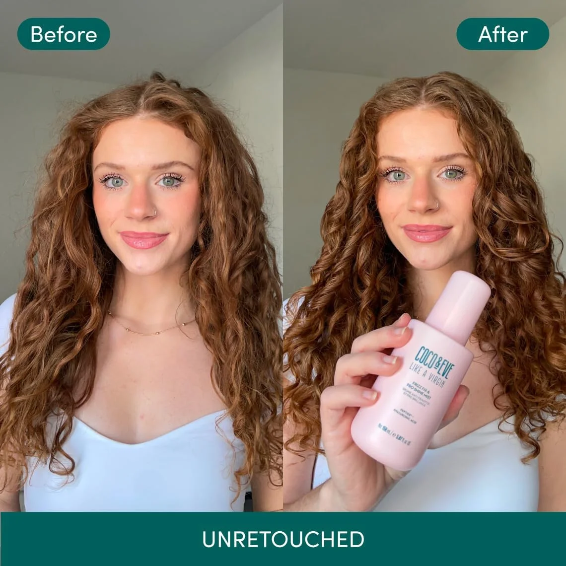 اسپری رفع وز و درخشان کننده مو کوکو اند ایو - کنترل وز مو تا 72 ساعت و درخشش فوری | محافظت ملایم در برابر حرارت | مرطوب کننده، نرم کننده، باز کننده گره مو | مناسب برای انواع مو (150 میلی لیتر)