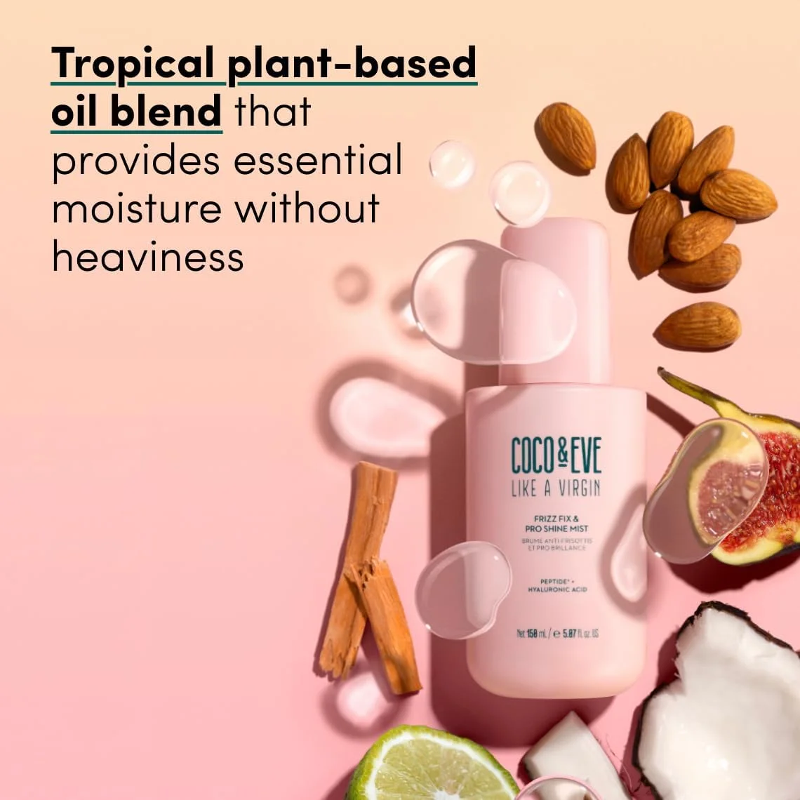 اسپری رفع وز و درخشان کننده مو کوکو اند ایو - کنترل وز مو تا 72 ساعت و درخشش فوری | محافظت ملایم در برابر حرارت | مرطوب کننده، نرم کننده، باز کننده گره مو | مناسب برای انواع مو (150 میلی لیتر)