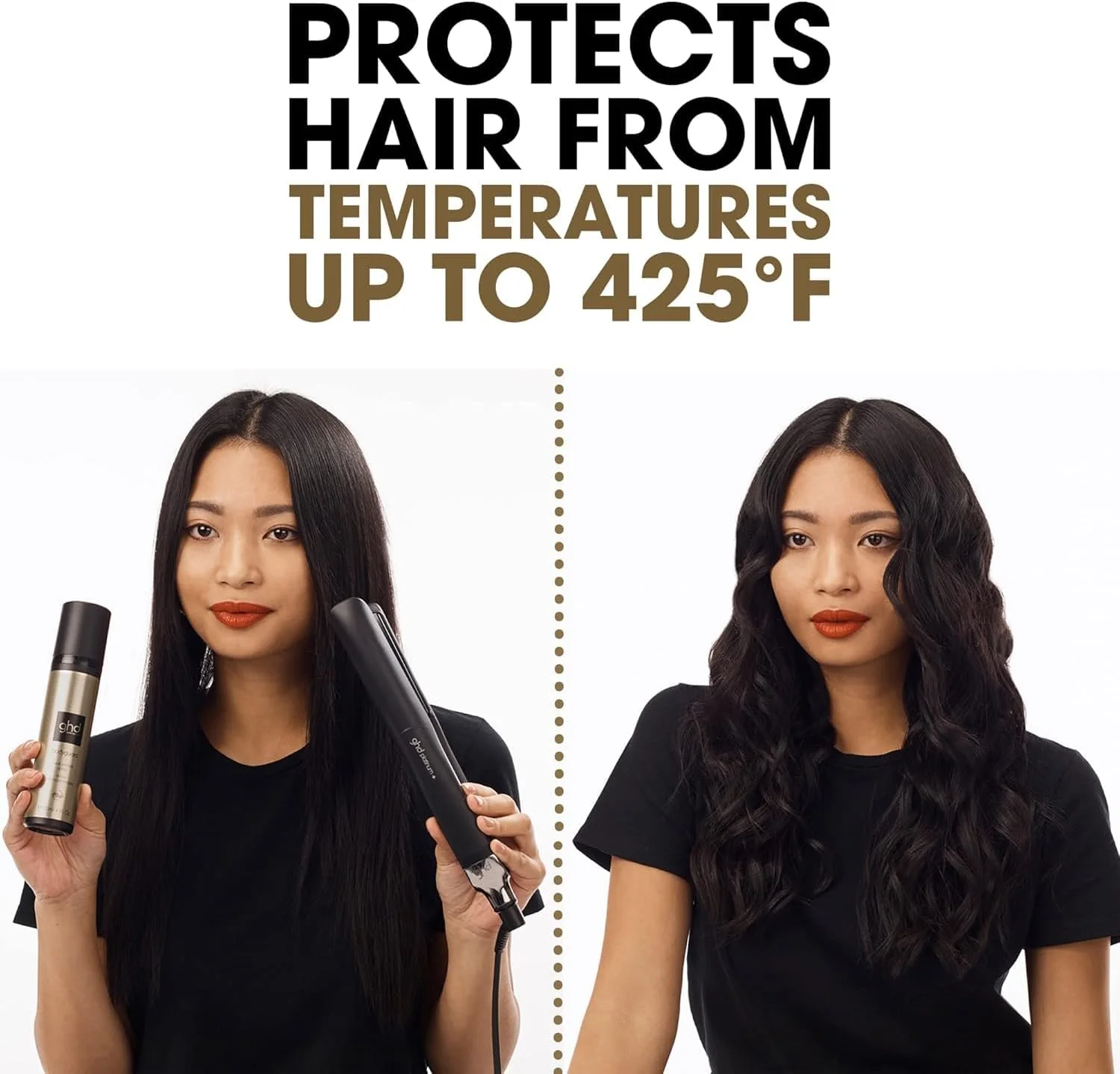 اسپری محافظ حرارت بادیگارد جی اچ دی - اسپری محافظ مو در برابر حرارت، فرمول سبک برای داشتن موهایی سالم تر