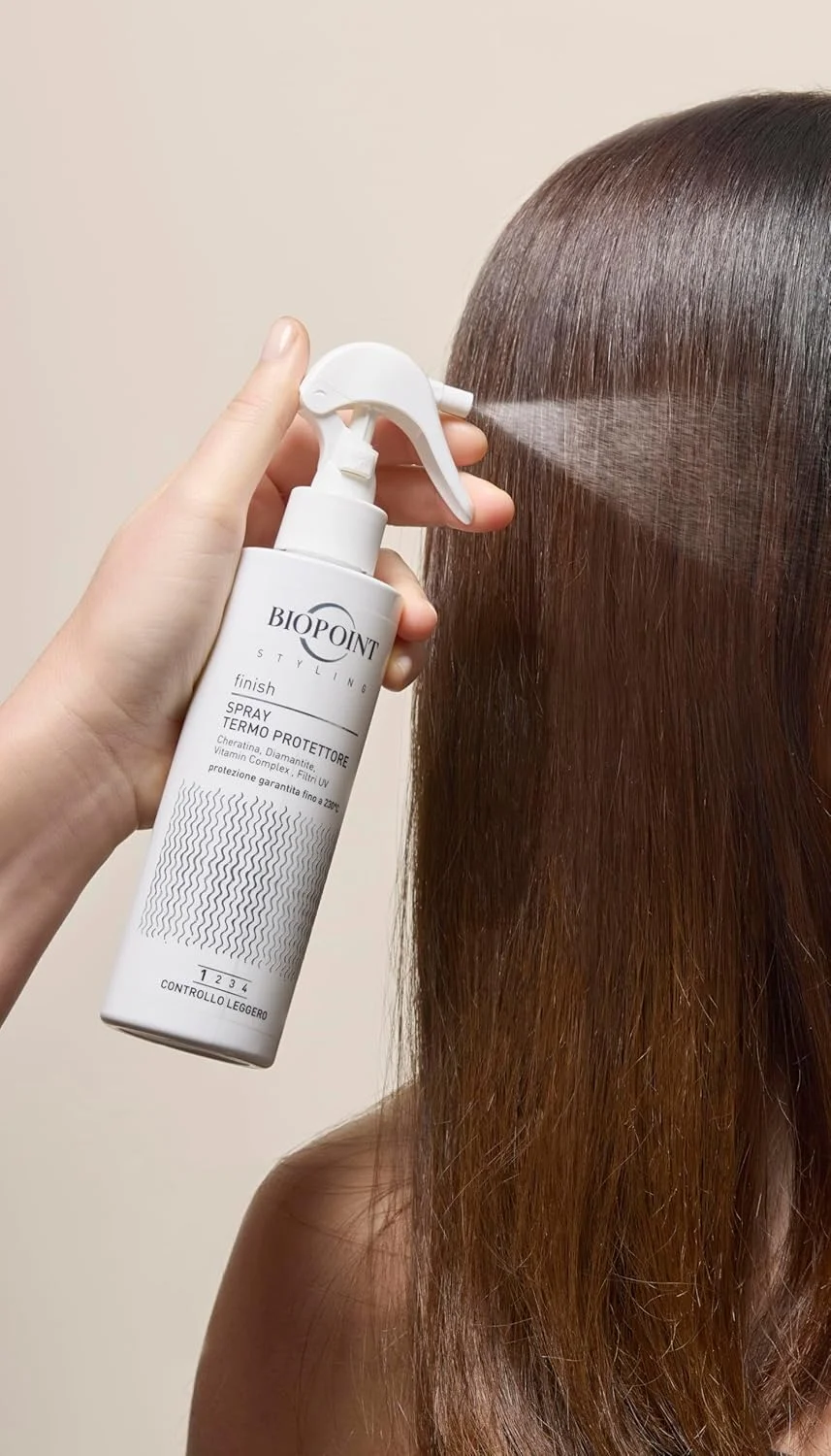 اسپری محافظ حرارتی مو بایوپوینت، محافظت از مو تا 230 درجه سانتیگراد در برابر حرارت سشوار، اتو مو و فر کننده مو به همراه فیلترهای UV، 200 میلی لیتر