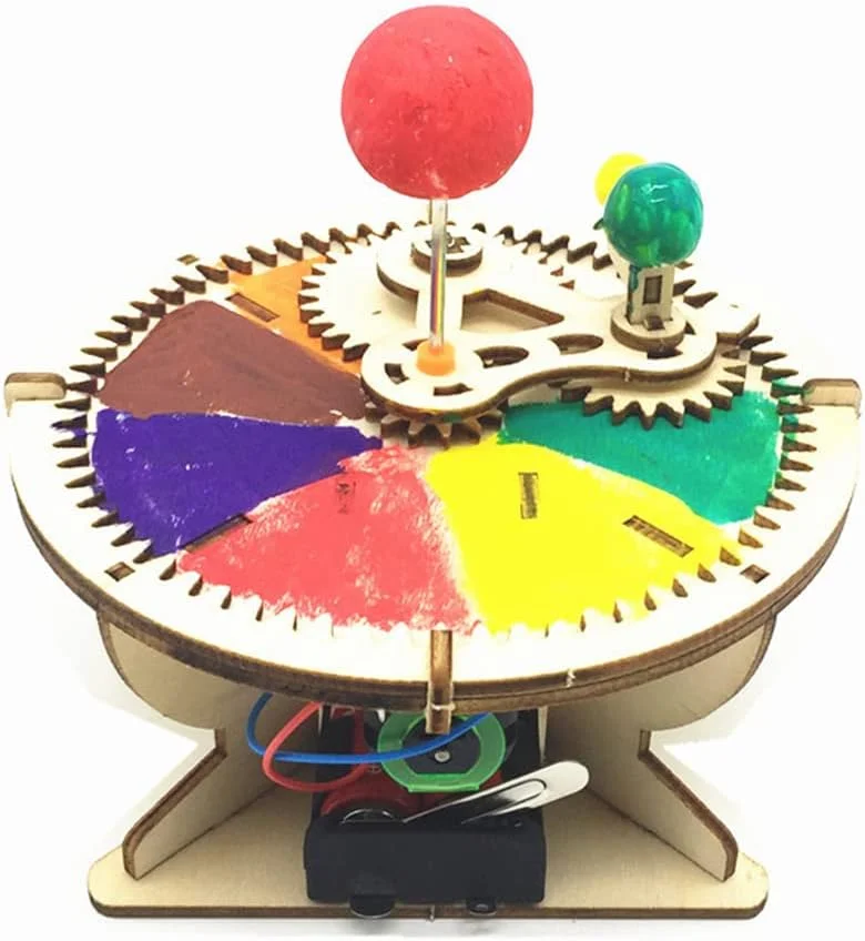 مدل جغرافیایی چوبی سه بعدی Irovami، مدل خورشید، ماه و زمین، کیت ساختنی، کیت کاردستی DIY، اسباب بازی علمی آموزشی خلاقانه برای پسران، دختران، کودکان و بزرگسالان