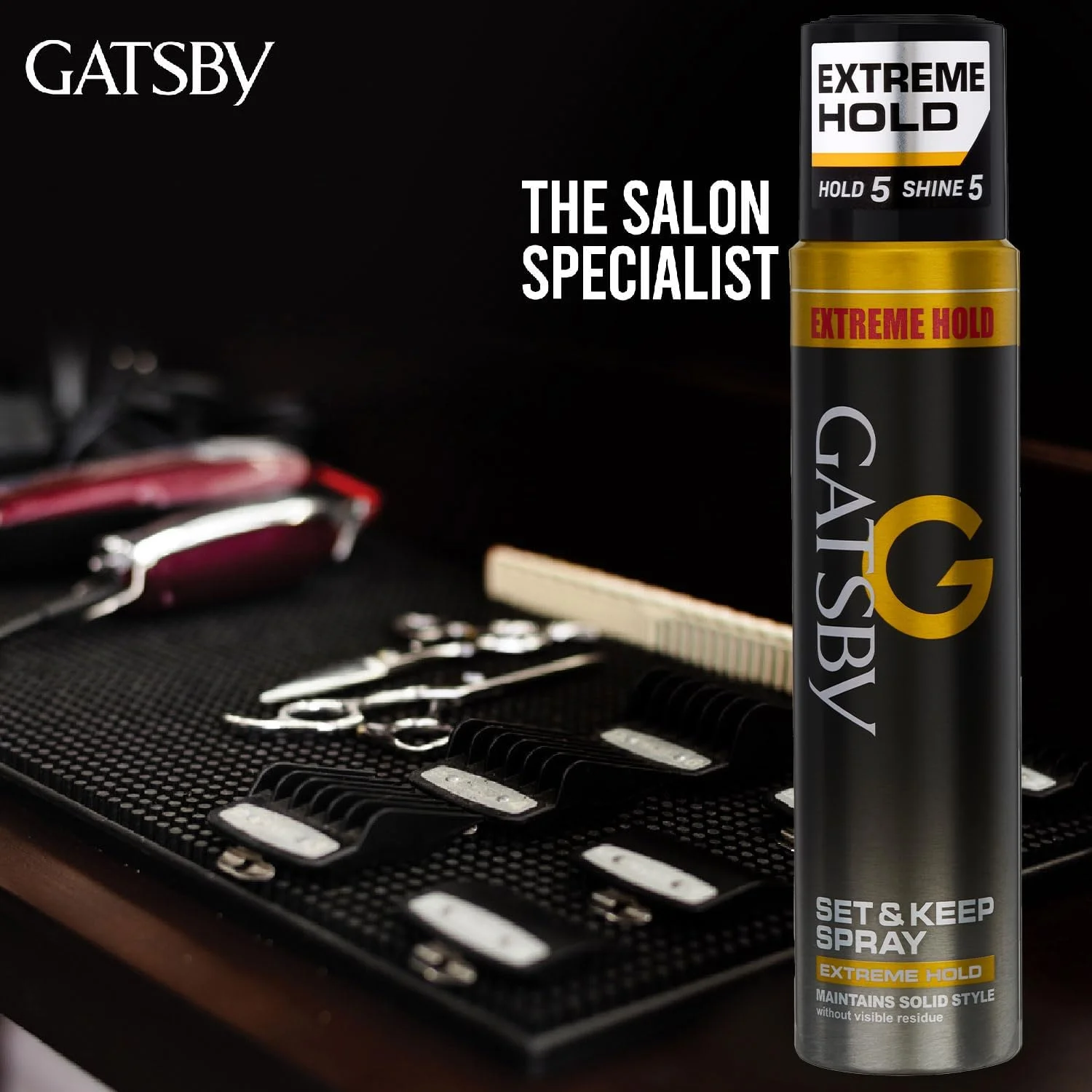 اسپری حالت دهنده و نگهدارنده مو گتسبی با قدرت نگهداری بسیار قوی | اسپری مو که به طور محکم مدل موی ایجاد شده را ثابت می کند | 250 میلی لیتر