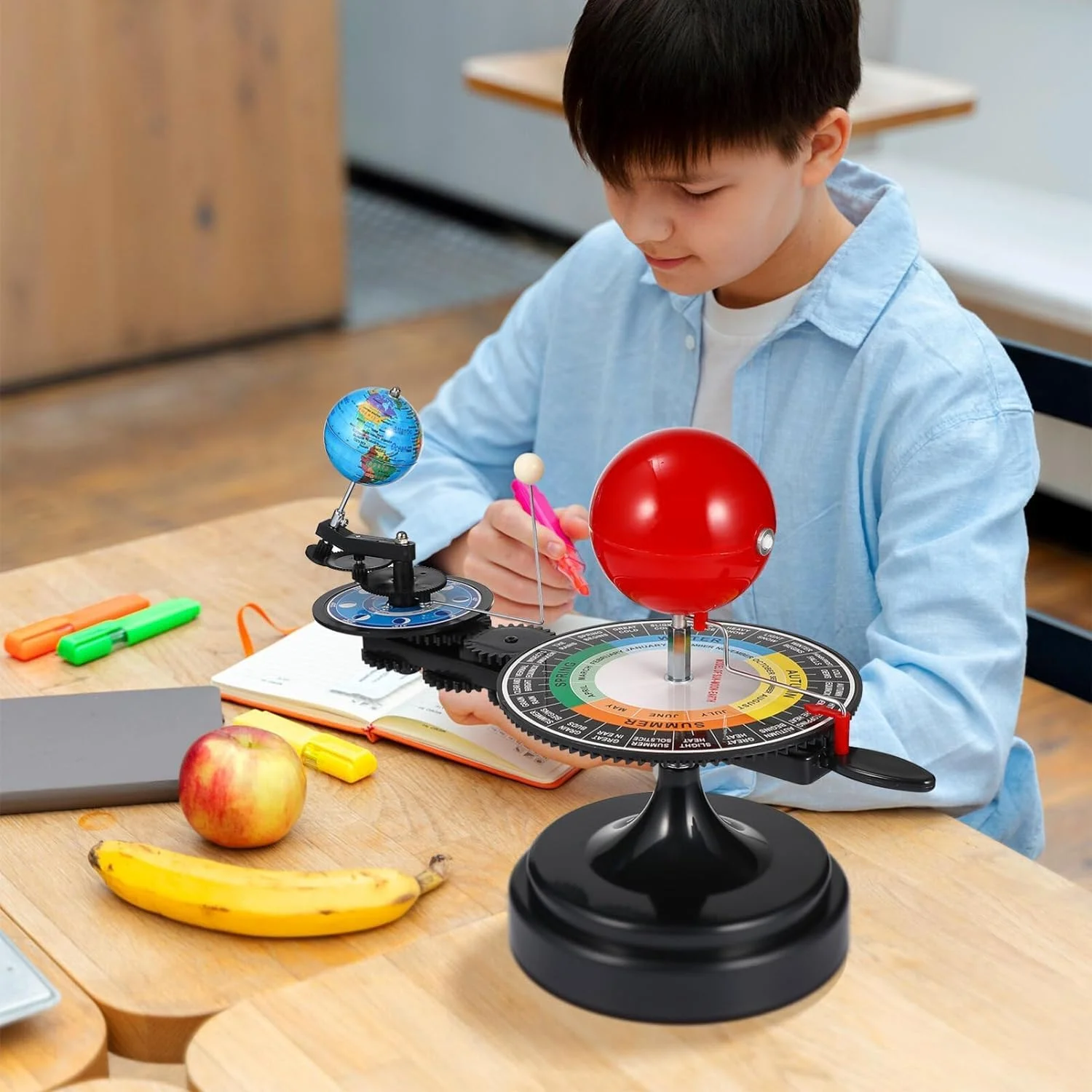 مدل مداری خورشید، زمین و ماه NALACAL - کیت پلانتاریوم آموزشی علمی نجومی برای کودکان - مدل سیارات DIY برای کودکان