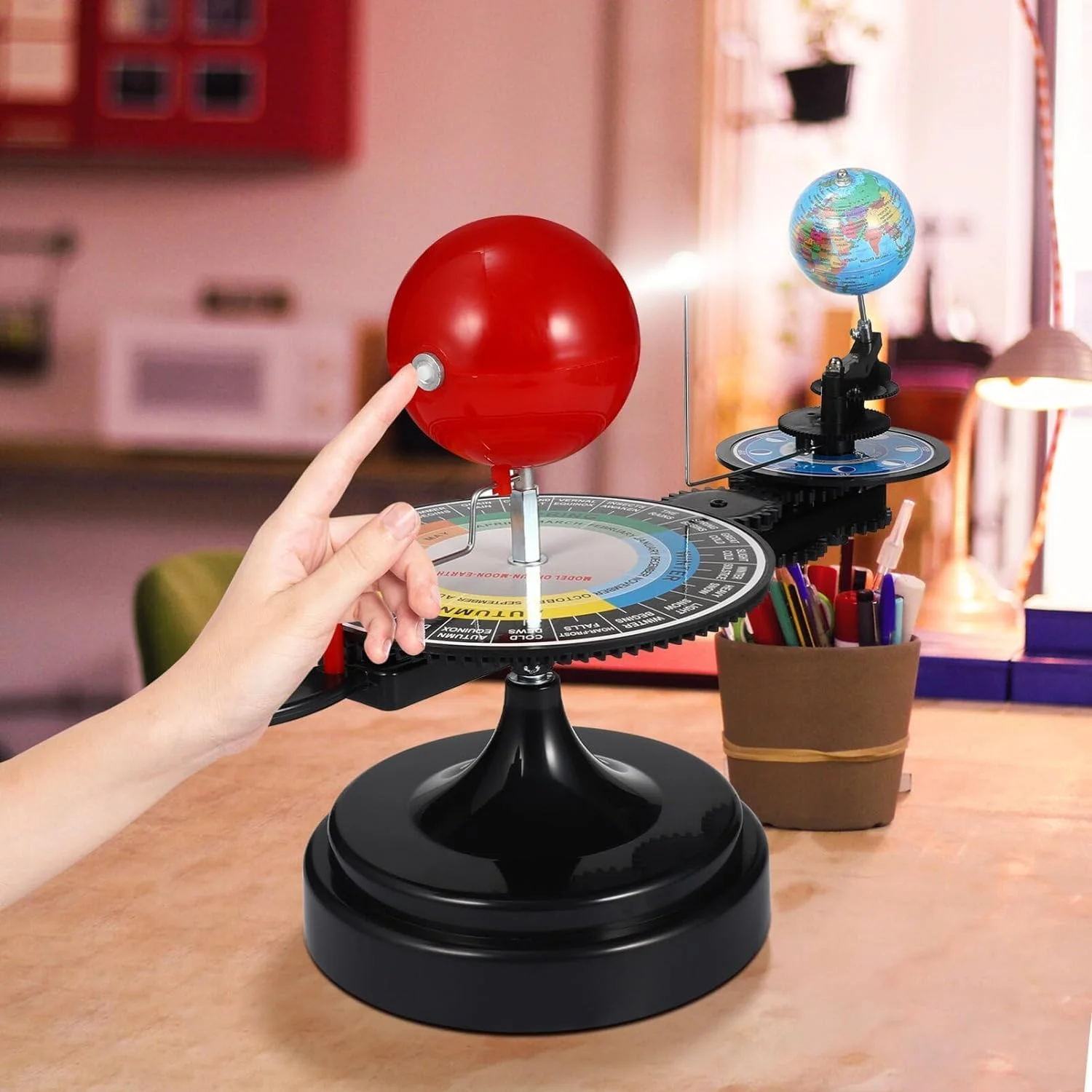 مدل مداری خورشید، زمین و ماه NALACAL - کیت پلانتاریوم آموزشی علمی نجومی برای کودکان - مدل سیارات DIY برای کودکان