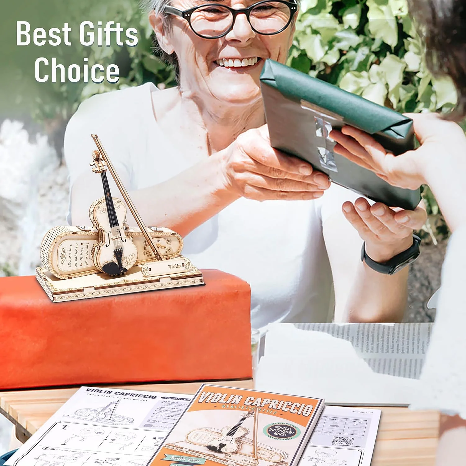 پازل چوبی سه بعدی NALACAL، کیت های صنایع دستی چوبی برای کودکان، کیت ویولن مدل DIY برای ساخت دختران، هدایای شایان ستایش برای نوجوانان و بزرگسالان پازل چوبی سه بعدی NALACAL، کیت های صنایع دستی چوبی برای کودکان، کیت ویولن مدل DIY برای ساخت دختران، هدایای شایان ستایش برای نوجوانان و بزرگسالان