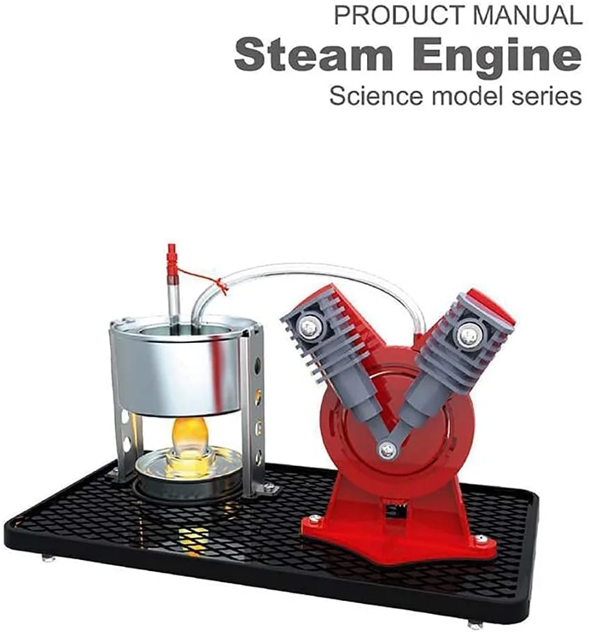 مدل موتور بخار مینیاتوری QIVGXBO، اسباب بازی آموزشی، موتور استرلینگ DIY، ژنراتور، آزمایش علمی، ساخت اسباب بازی مدل اختراع علمی محبوب برای کودکان و بزرگسالان، آشنا با Leunlee